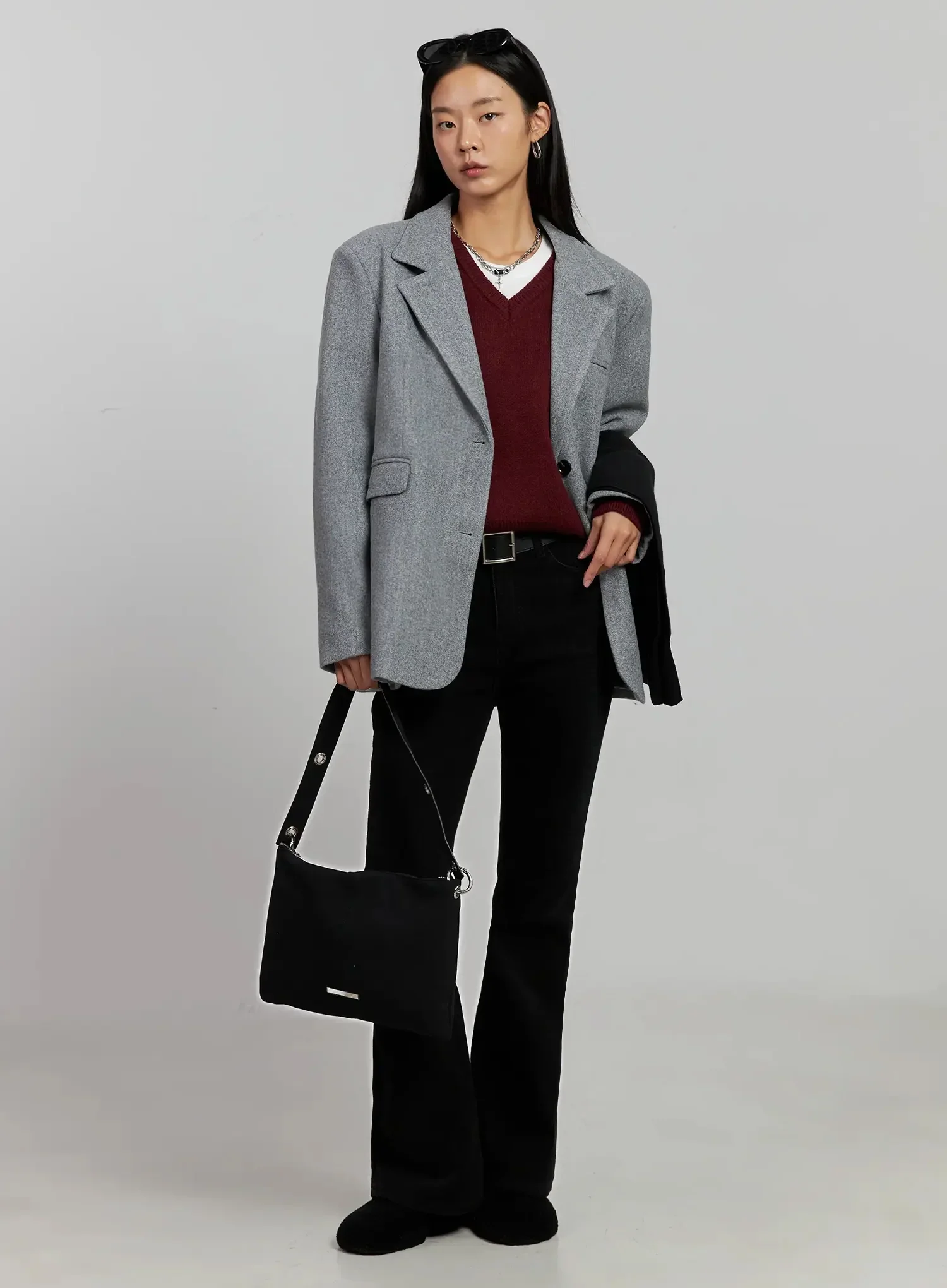 Classic Oversized Wool Jacket IJ505 - Image 2