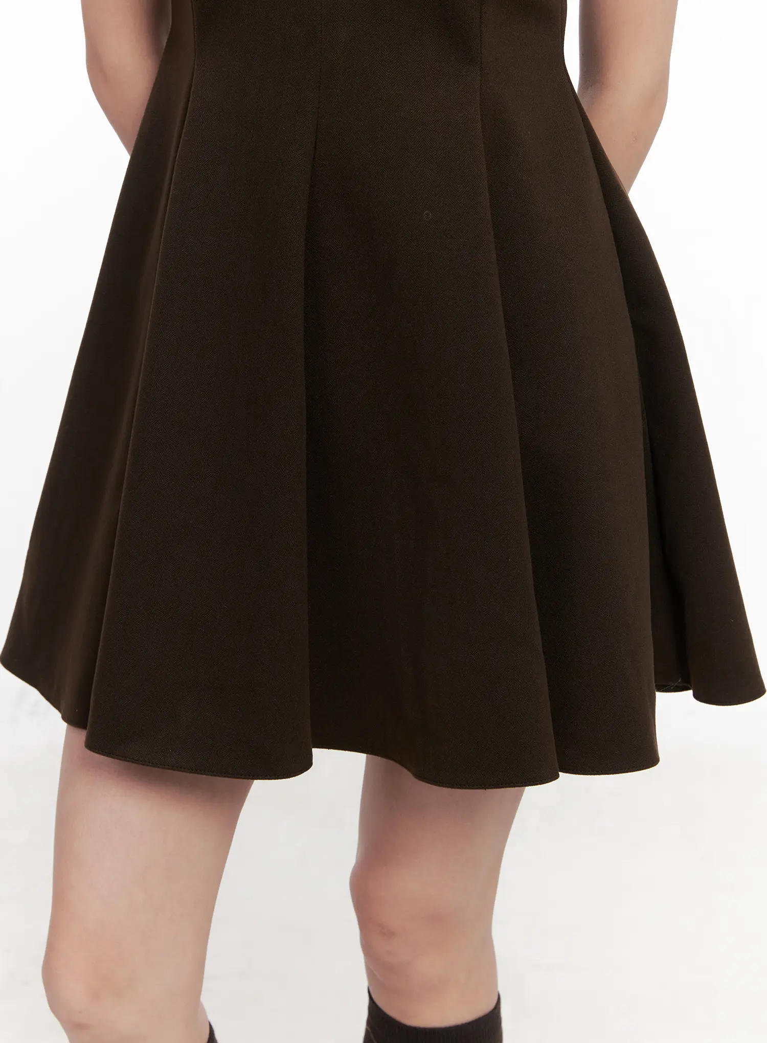 Classic Pleated Flare Mini Dress CN504 - Image 4