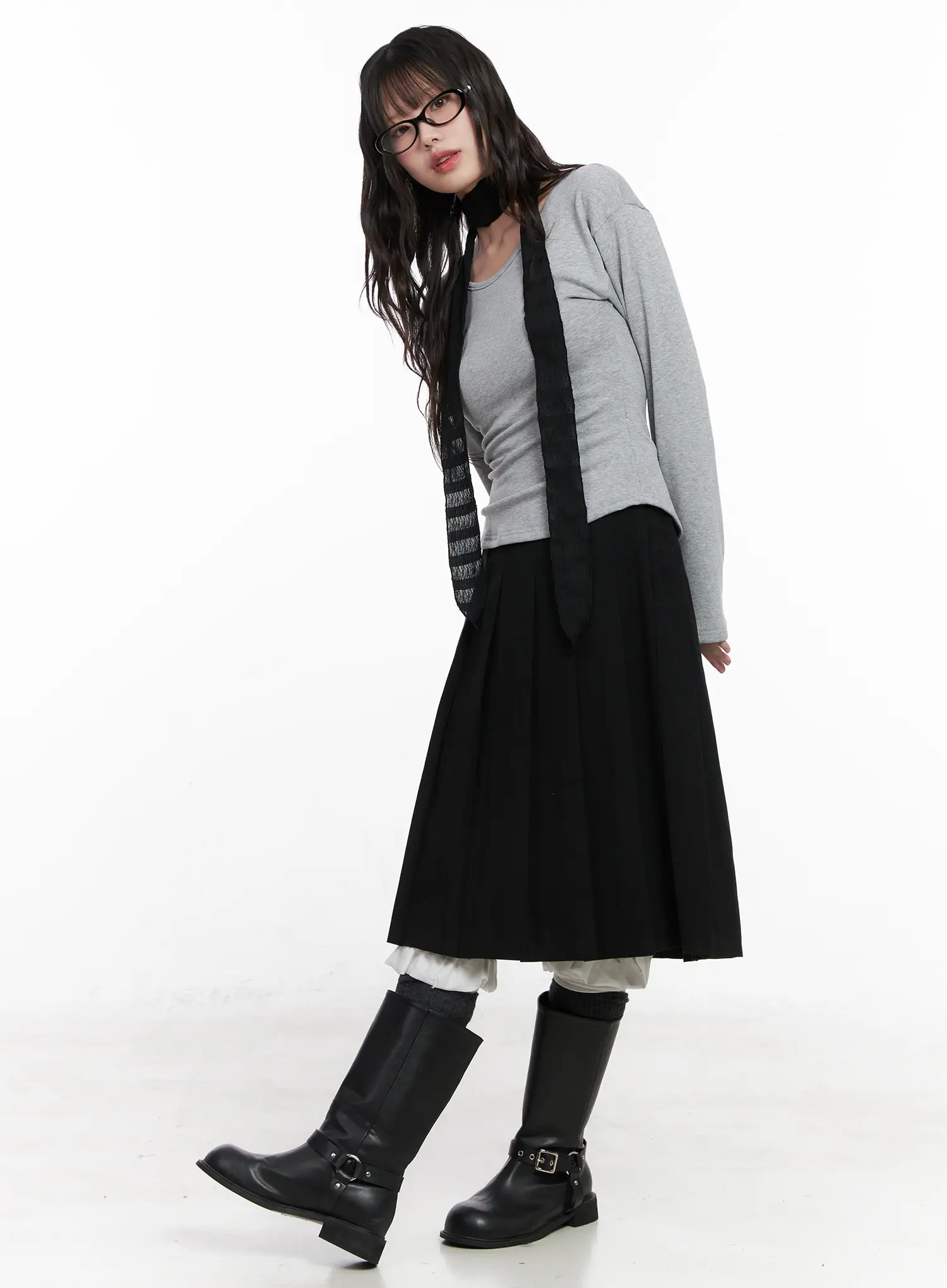 Classic Pleated Mini Skirt CN511 - Image 6