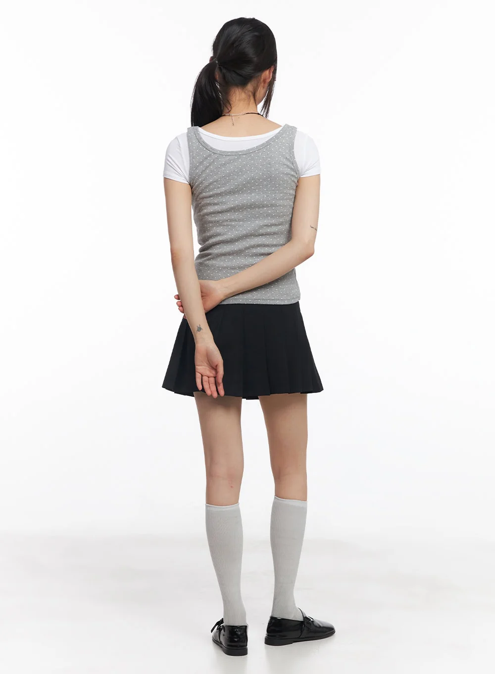 Classic Pleated Mini Skirt CY514 - Image 4