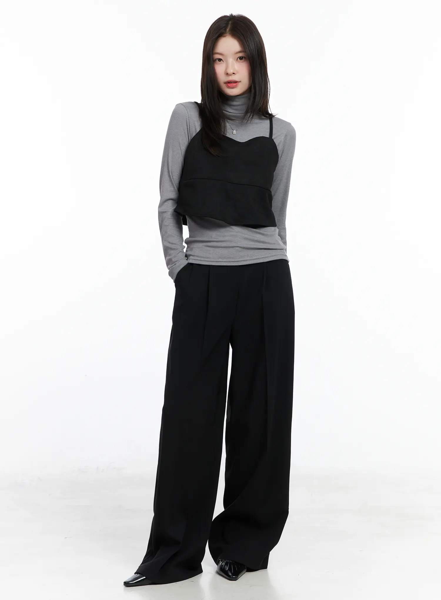 Classic Pleated Wide Trousers CN518 - Image 2