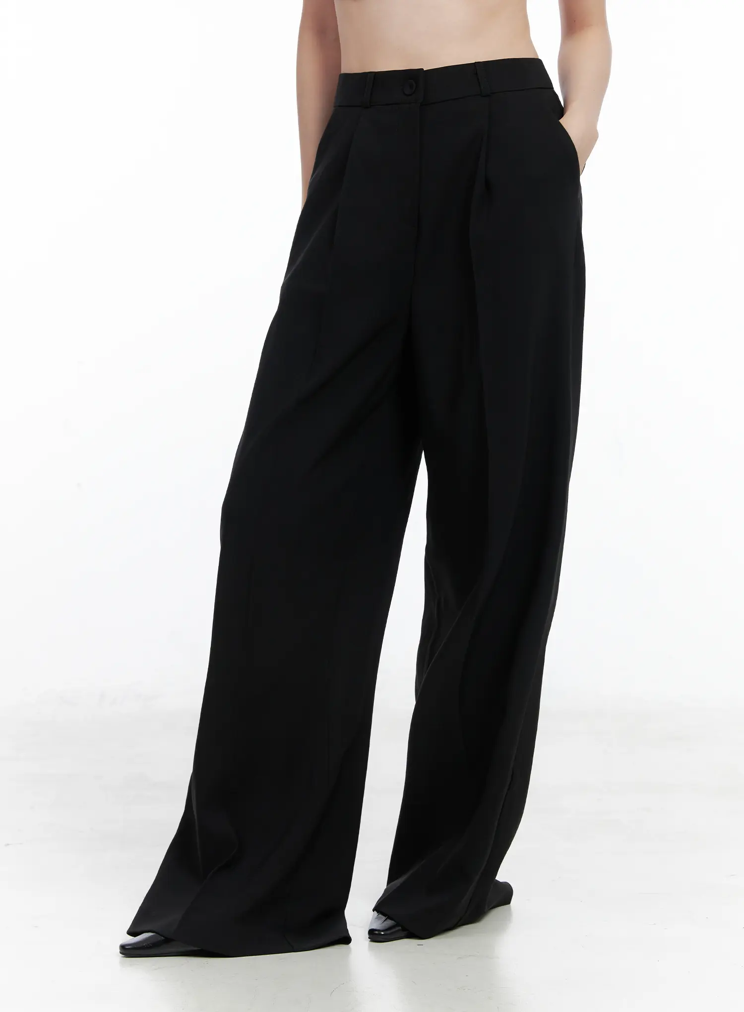 Classic Pleated Wide Trousers CN518 - Image 5
