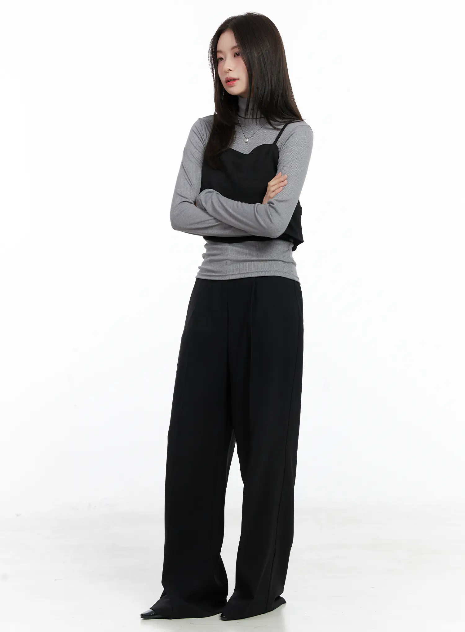Classic Pleated Wide Trousers CN518 - Image 6
