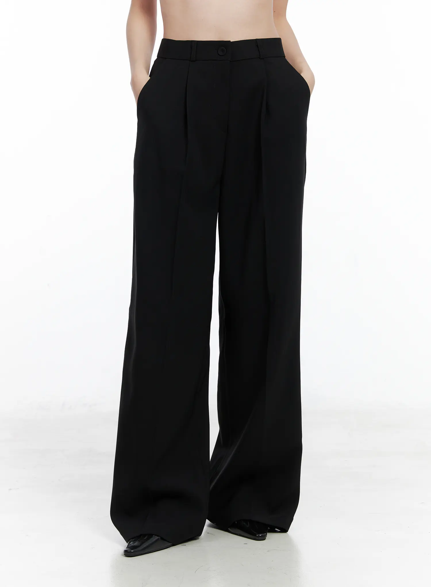 Classic Pleated Wide Trousers CN518 - Image 8