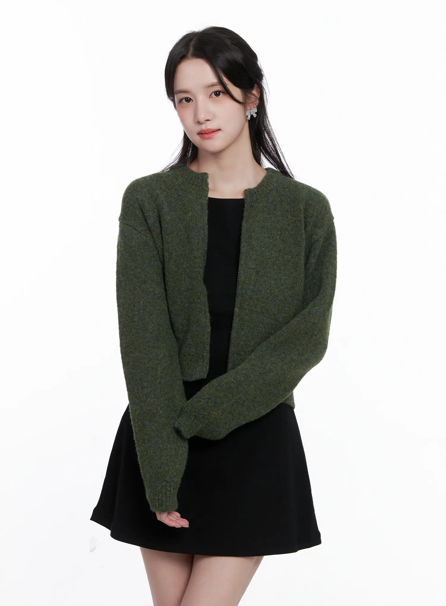 Classic Round Neck Knit Cardigan CS519 - Image 6