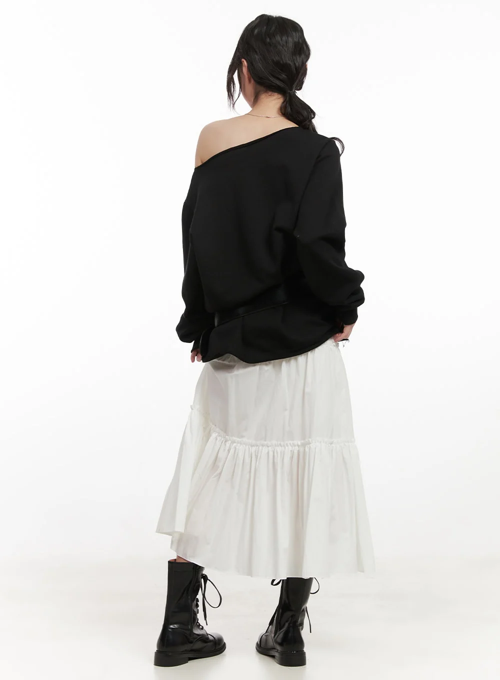 Classic Ruffle Flare Maxi Skirt CJ523 - Image 6