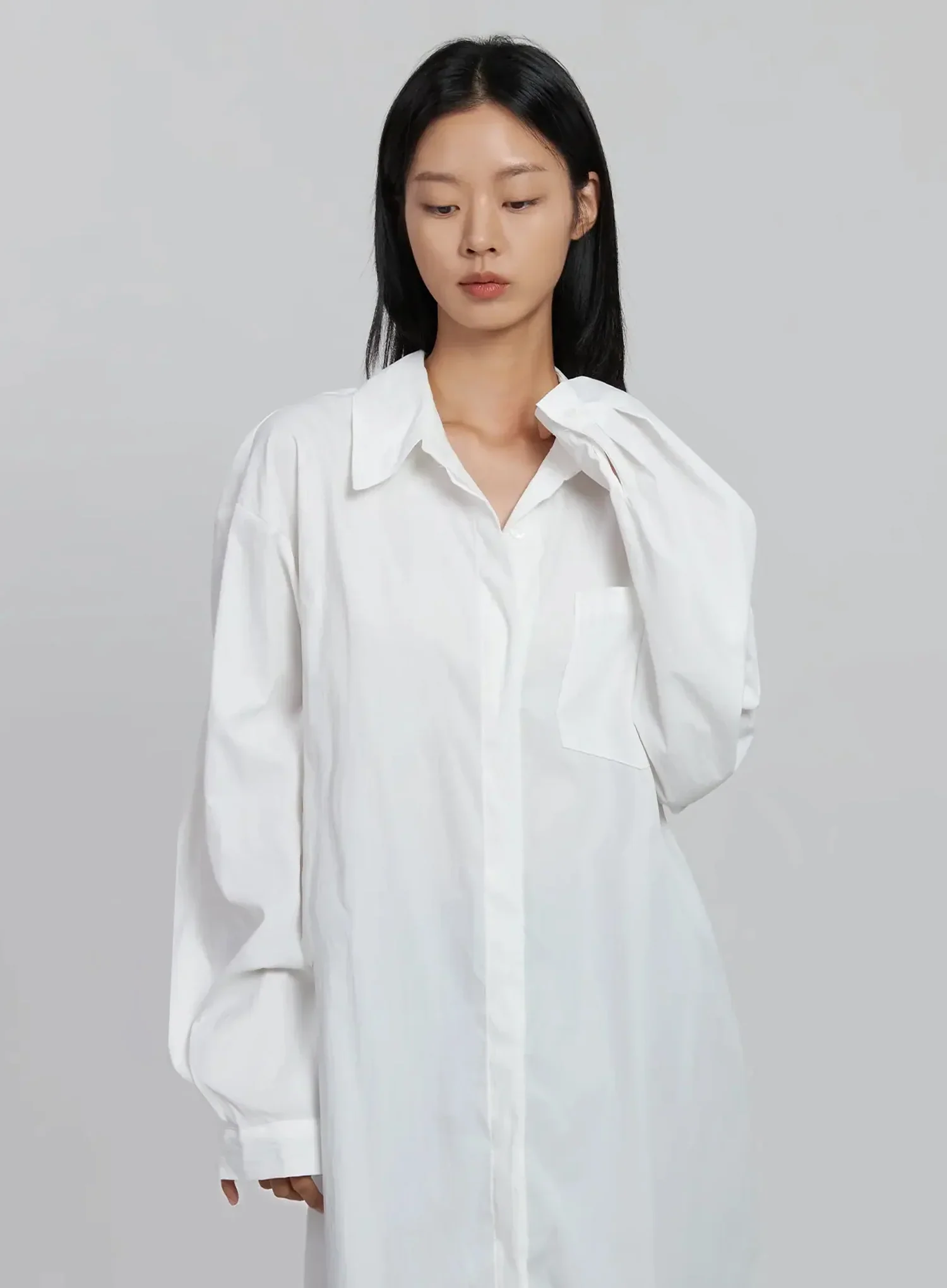 Classic Shirt Maxi Dress ID504 - Image 4
