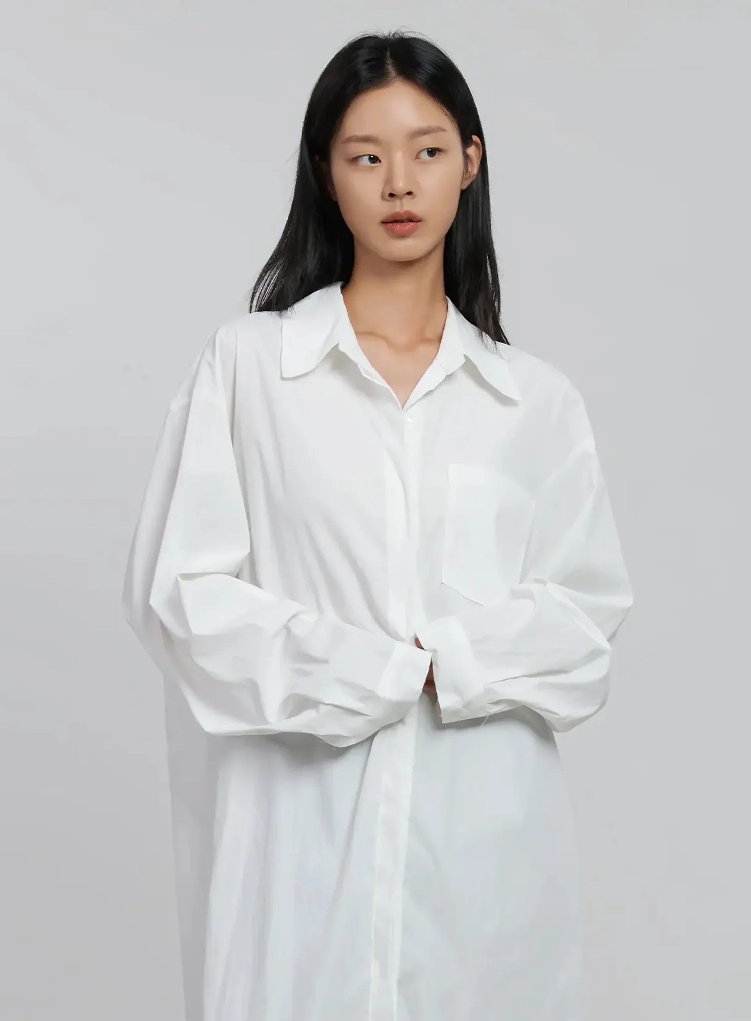 Classic Shirt Maxi Dress ID504 - Image 5