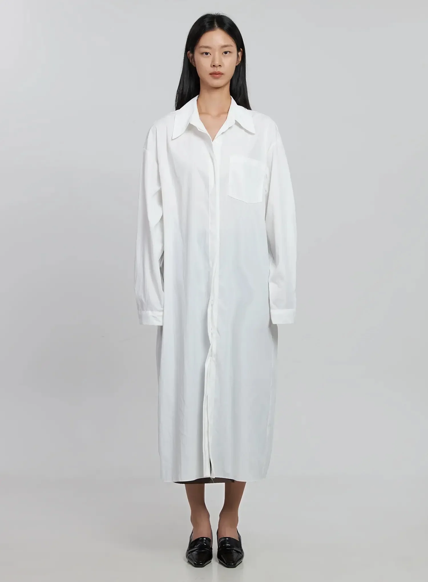 Classic Shirt Maxi Dress ID504 - Image 7