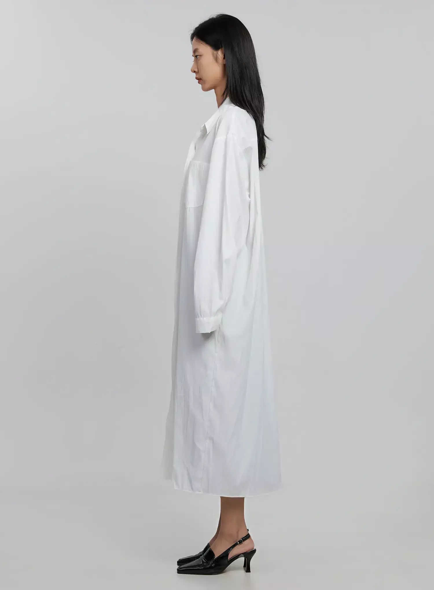Classic Shirt Maxi Dress ID504 - Image 9