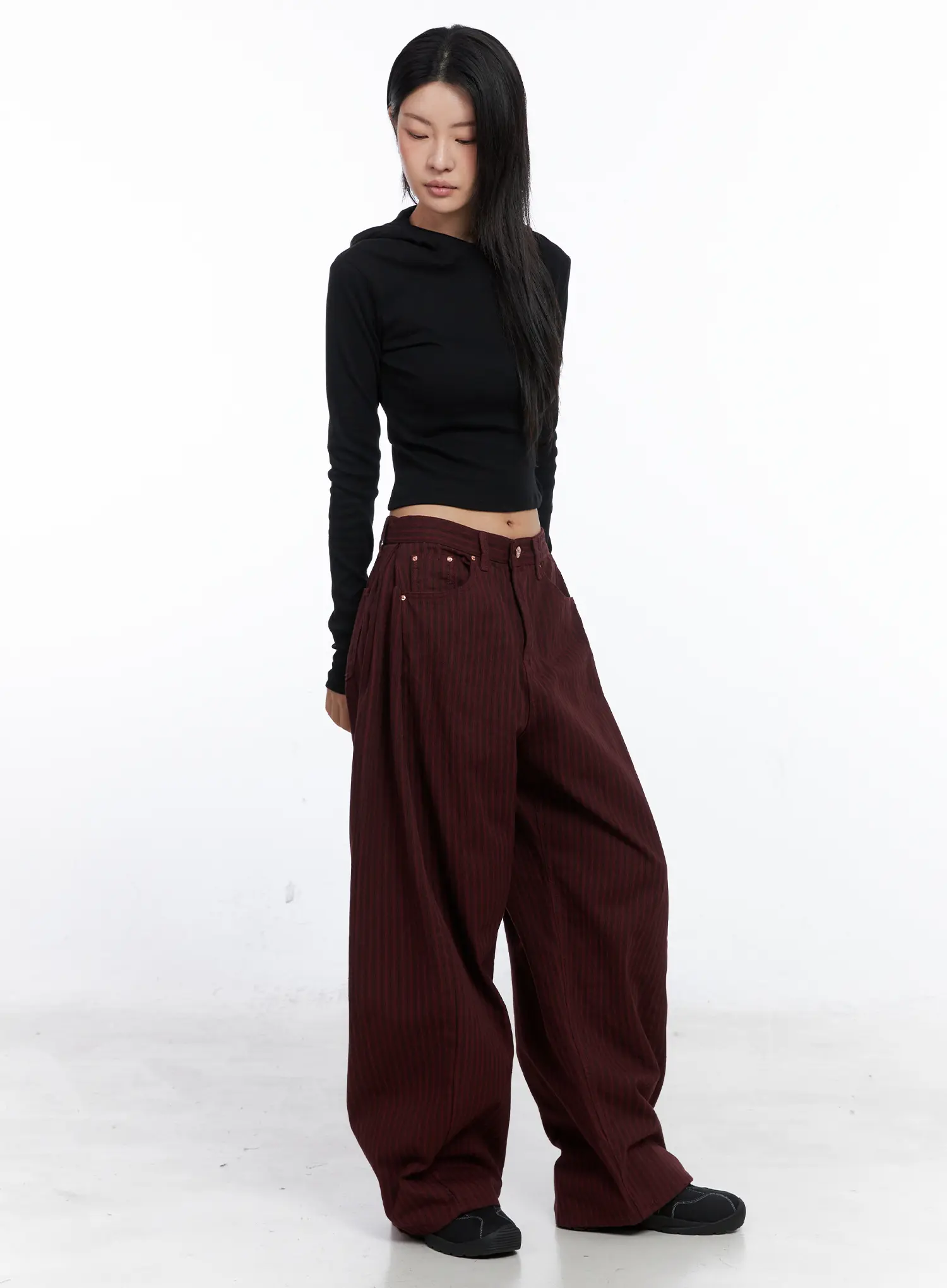 Classic Slim Fit Crop Hoodie CO507 - Image 5
