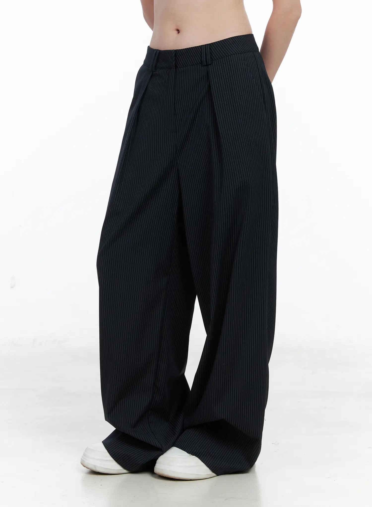 Classic Striped Wide Trousers CN518 - Image 4