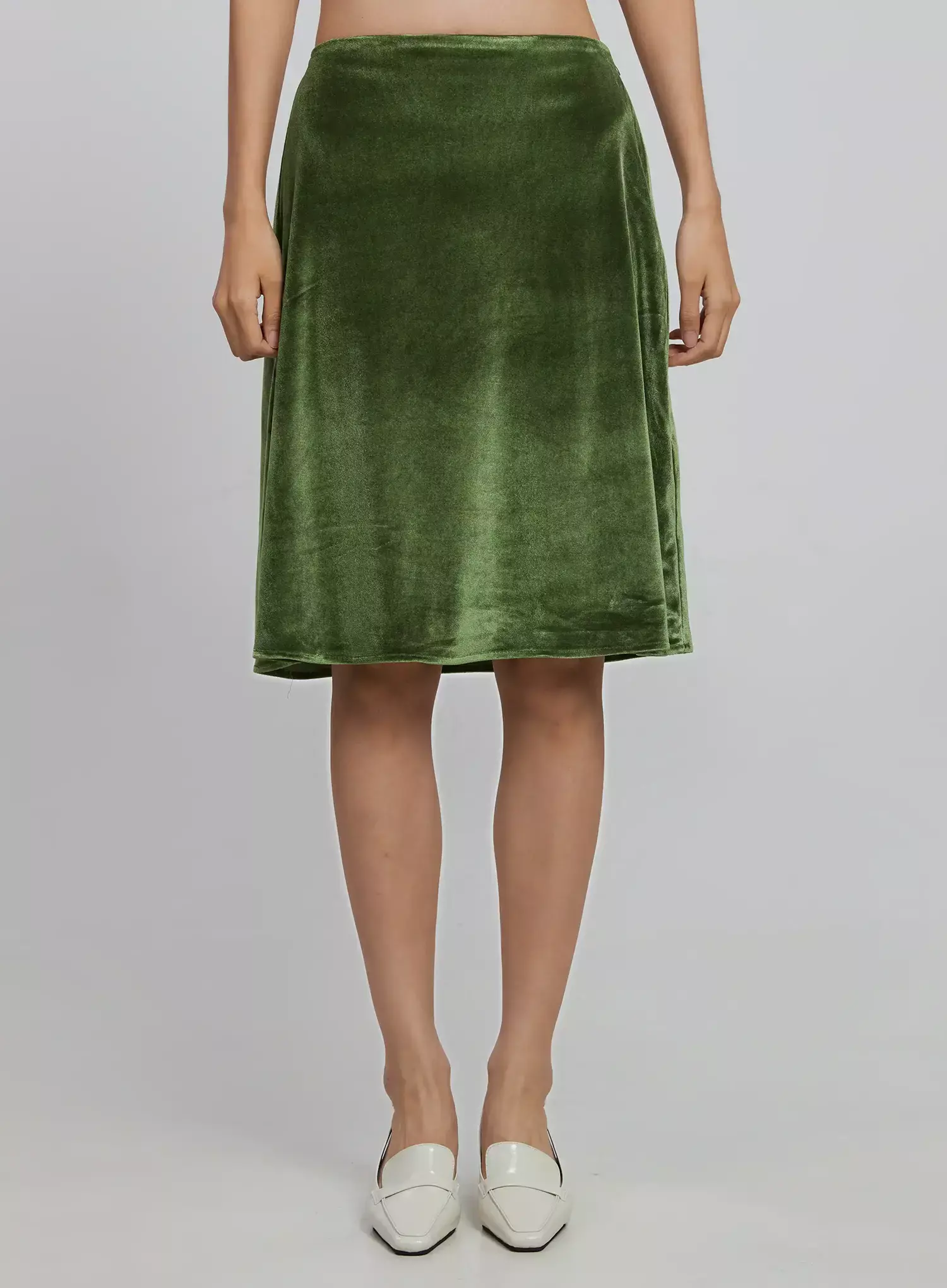 Classic Velvet Midi Skirt ID504