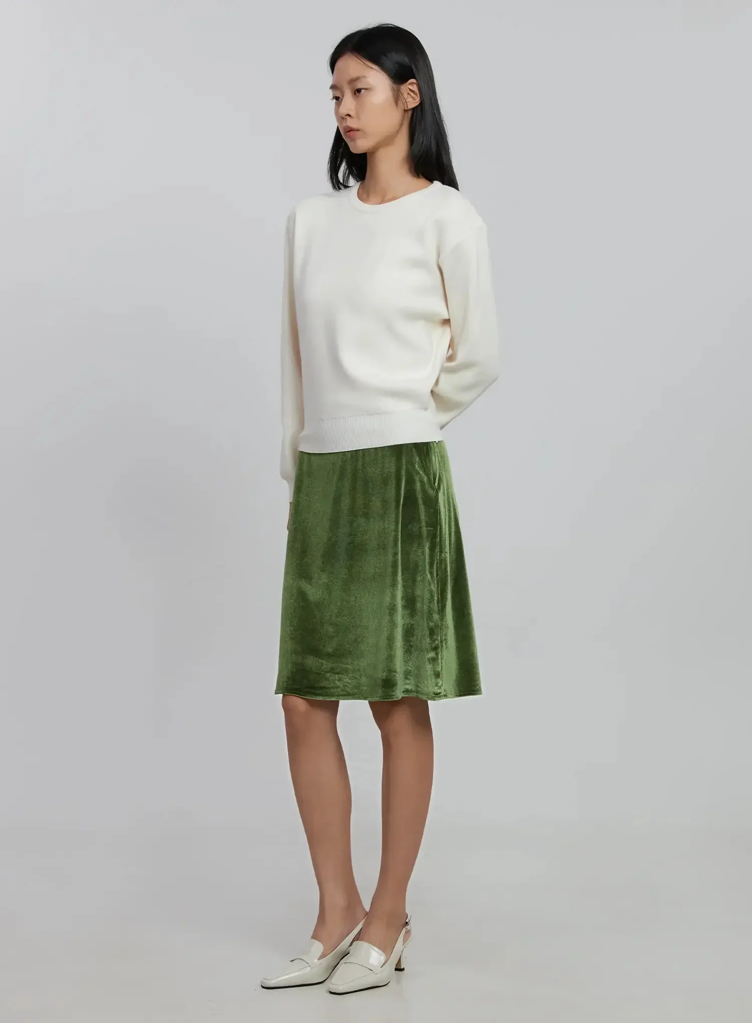 Classic Velvet Midi Skirt ID504 - Image 3