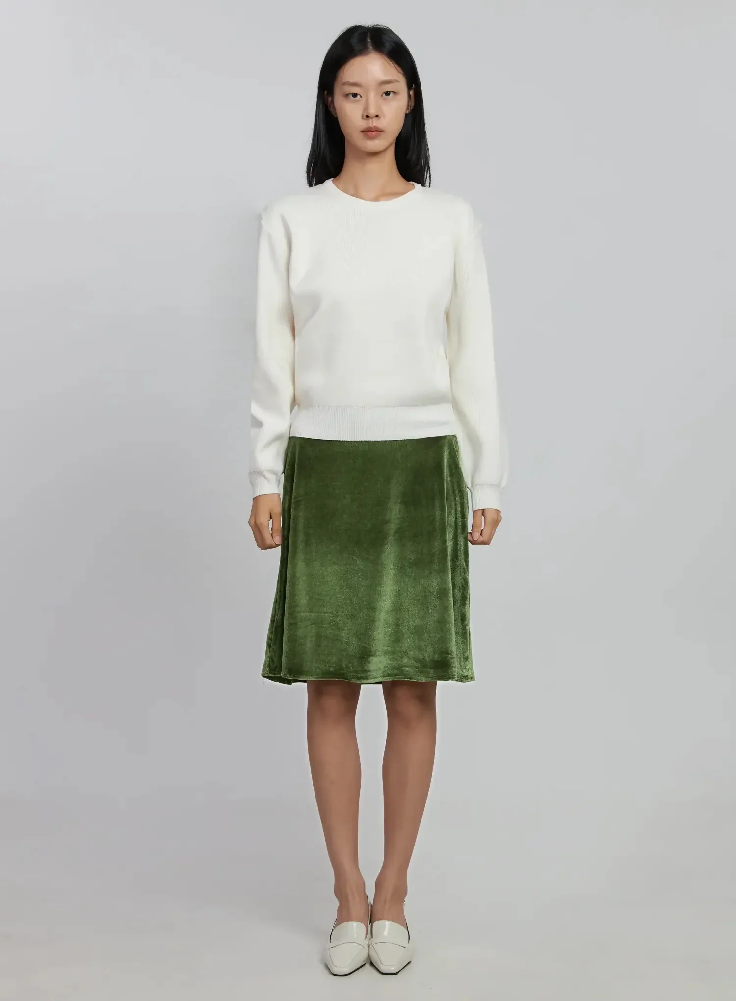 Classic Velvet Midi Skirt ID504 - Image 7