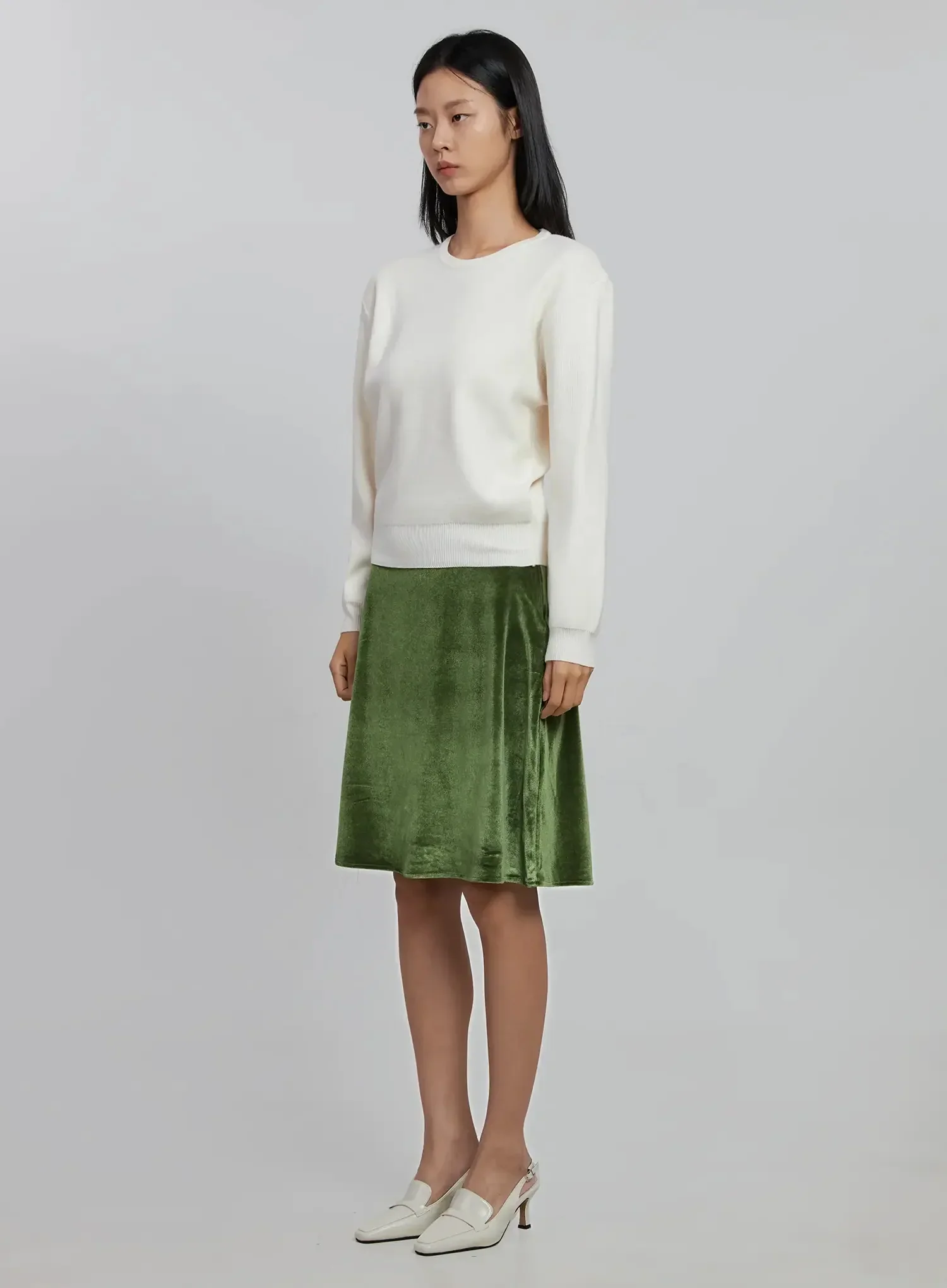 Classic Velvet Midi Skirt ID504 - Image 8