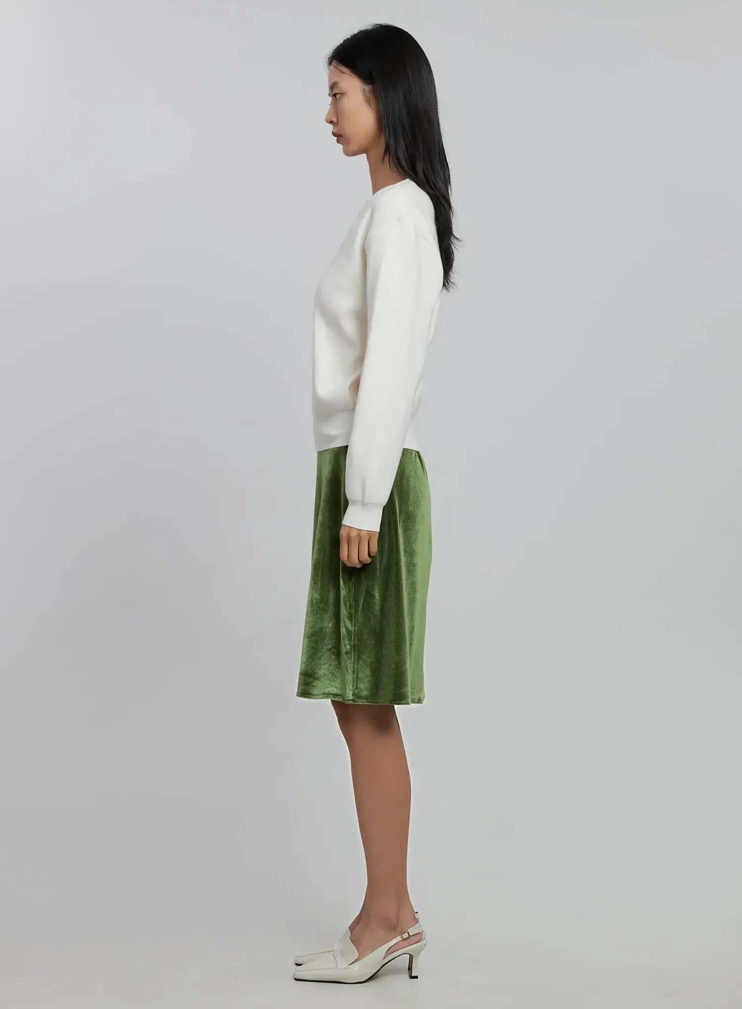 Classic Velvet Midi Skirt ID504 - Image 9
