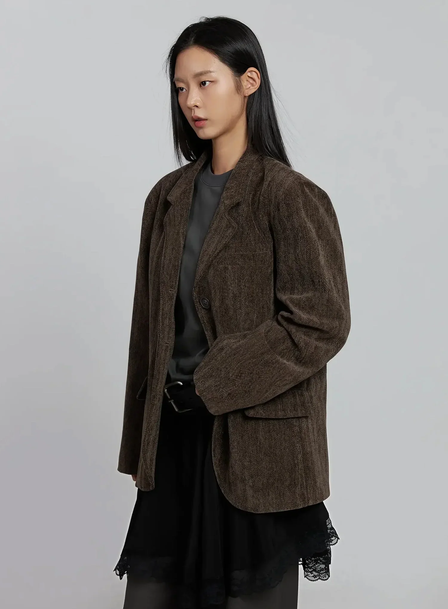 Classic Velvet Oversized Blazer IM520 - Image 14