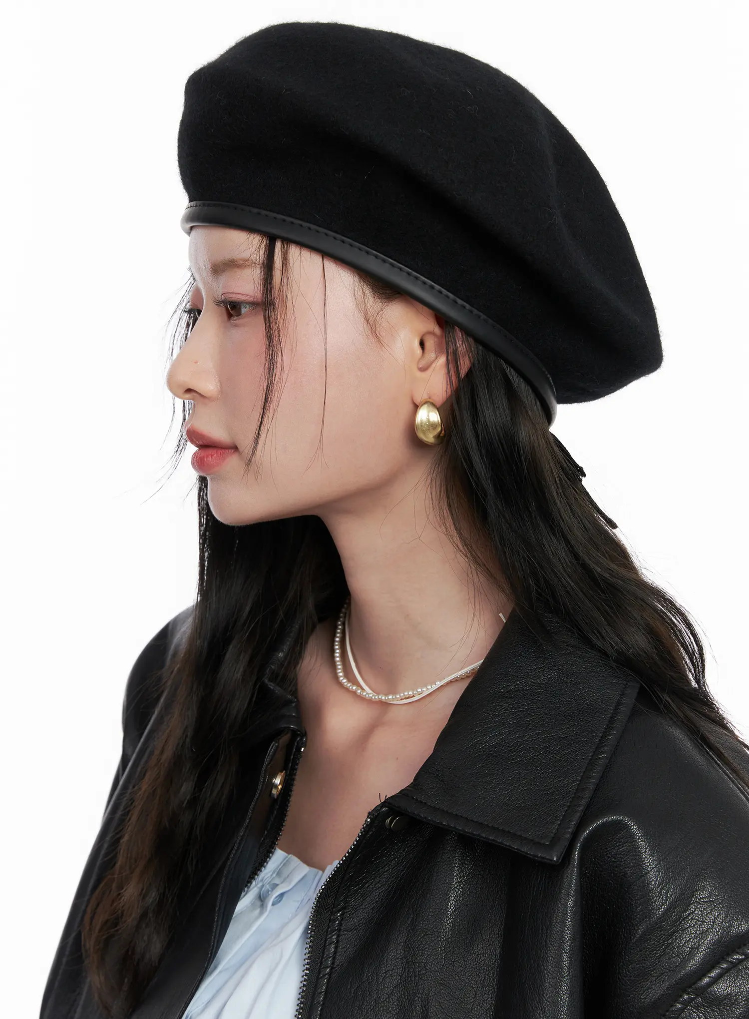 Classic Wool-Blend Beret CN504 - Image 2