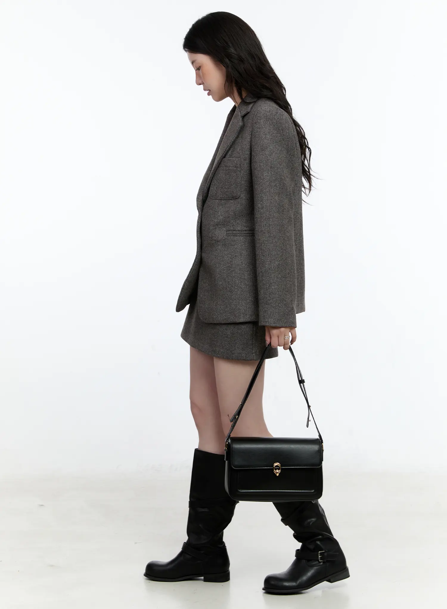 Classic Wool Mini Skirt CN517 - Image 3