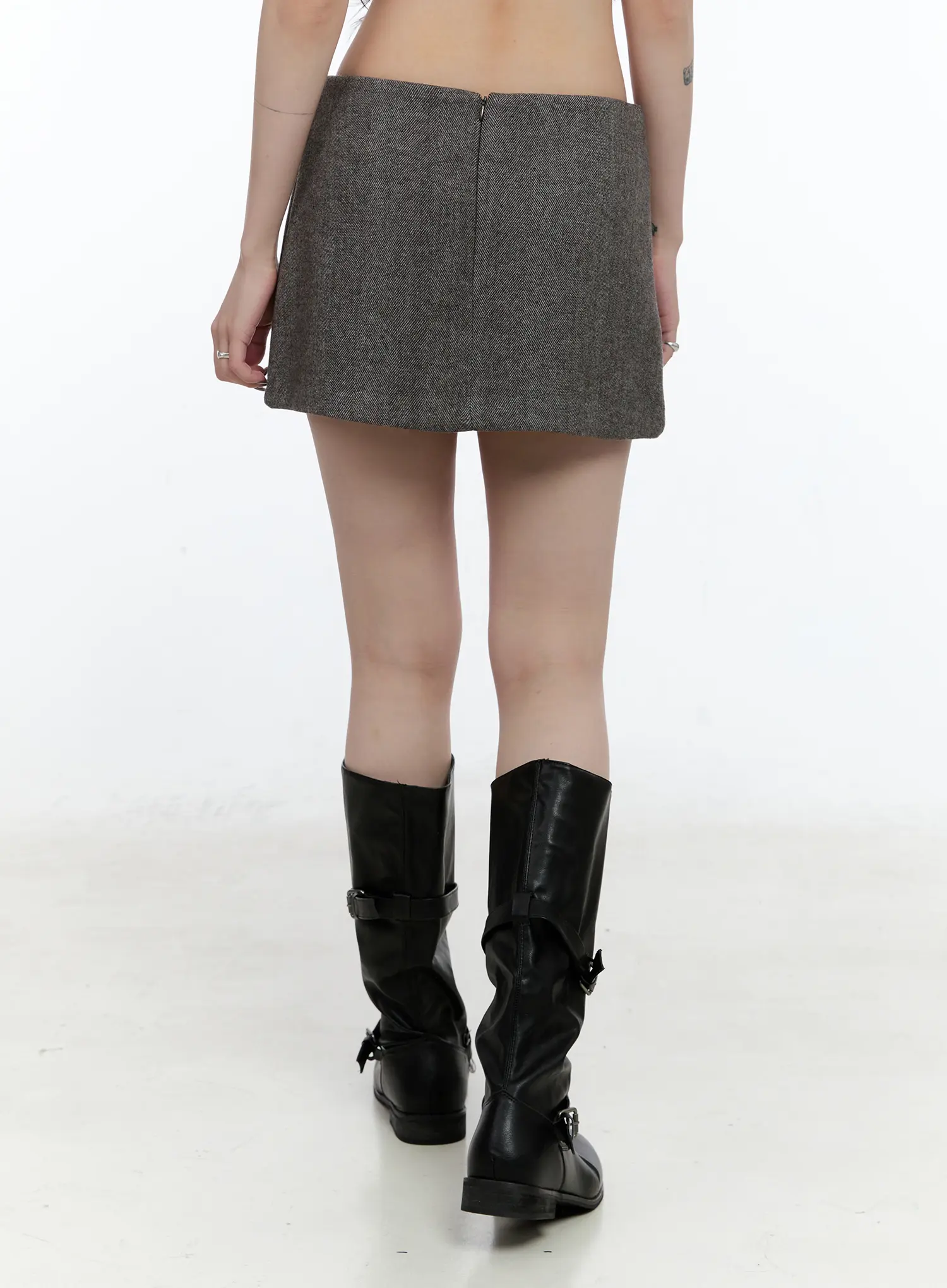 Classic Wool Mini Skirt CN517 - Image 6