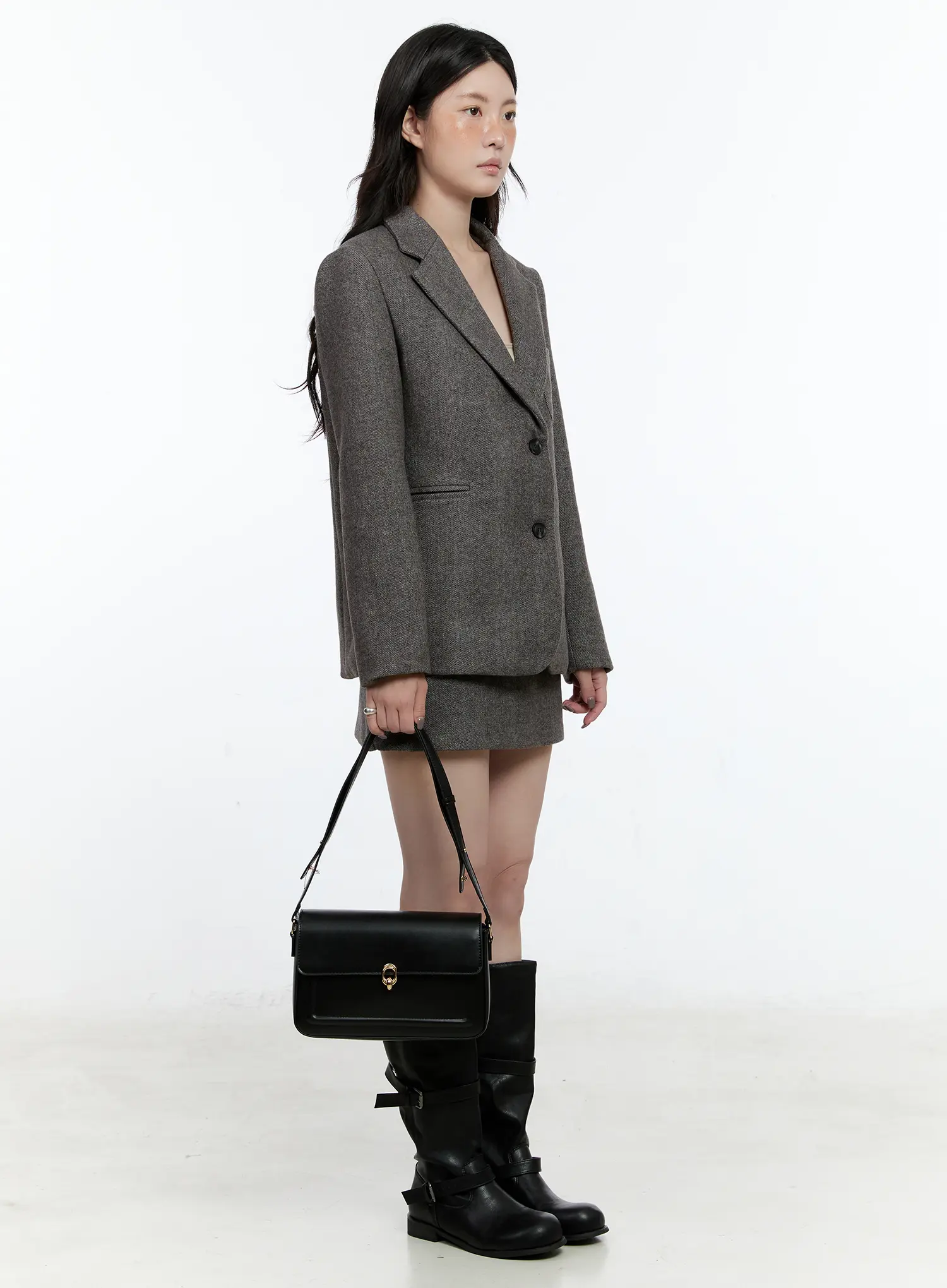 Classic Wool Mini Skirt CN517 - Image 7