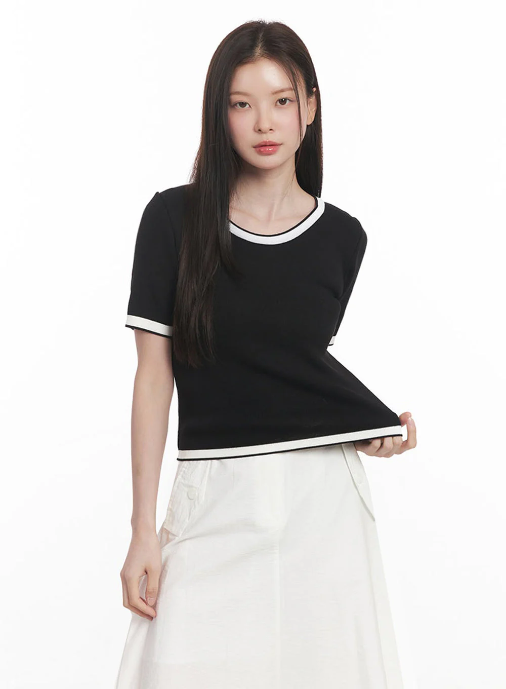 Classy Contrast Top IY513 - Image 7