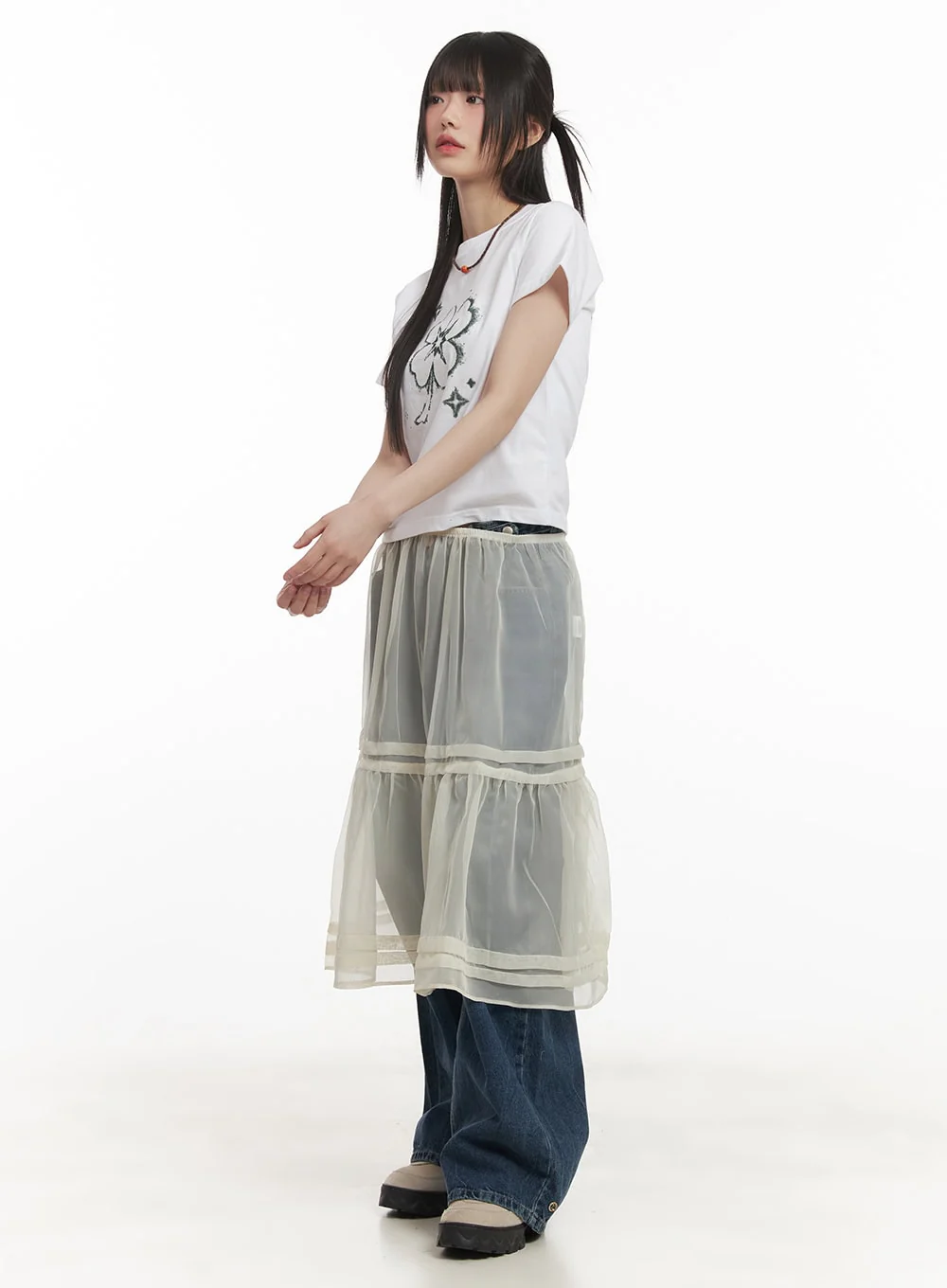 Clover Graphic Crop Top CF518 - Image 6