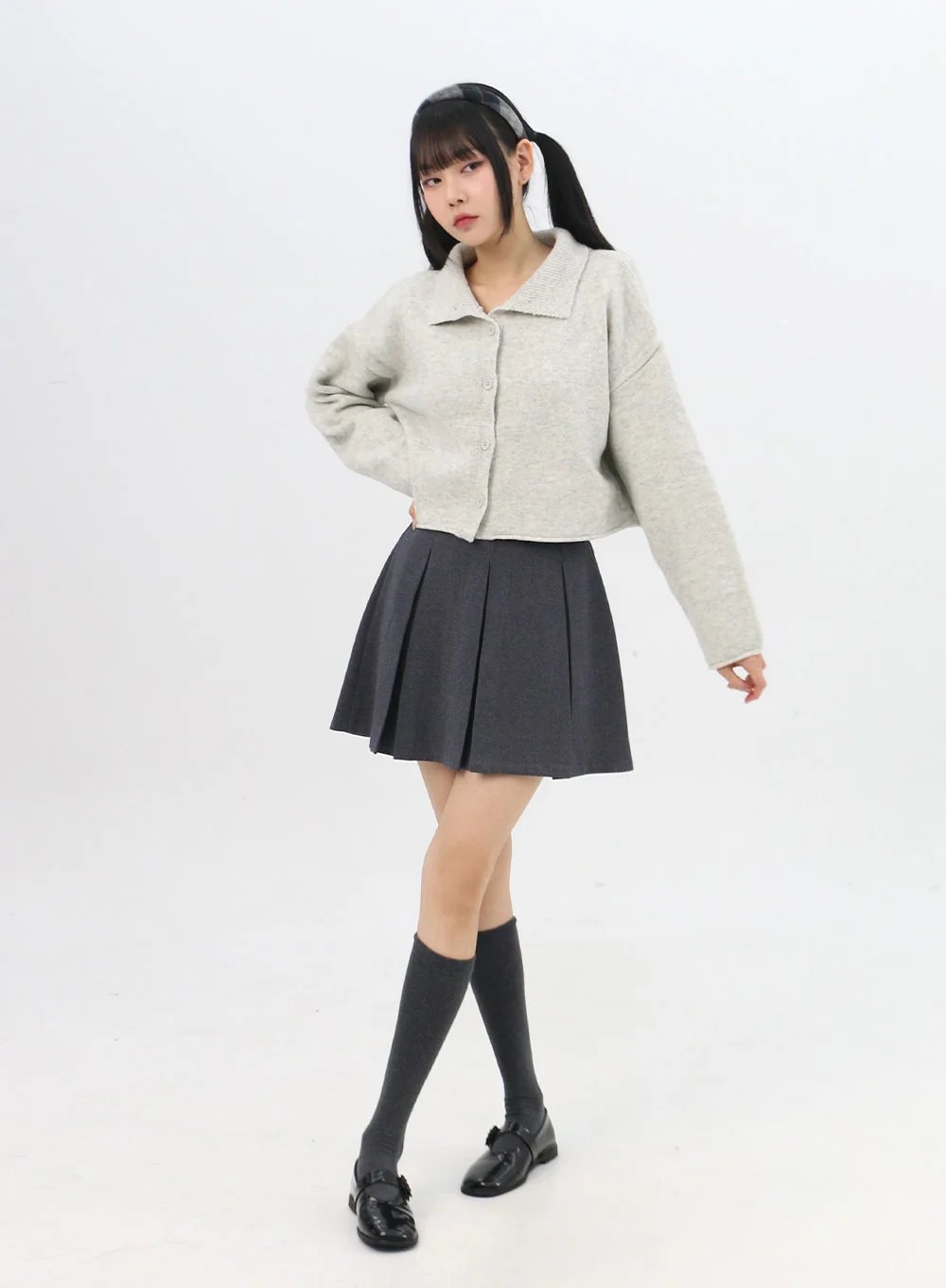 Collar Crop Cardigan IN314 - Image 3