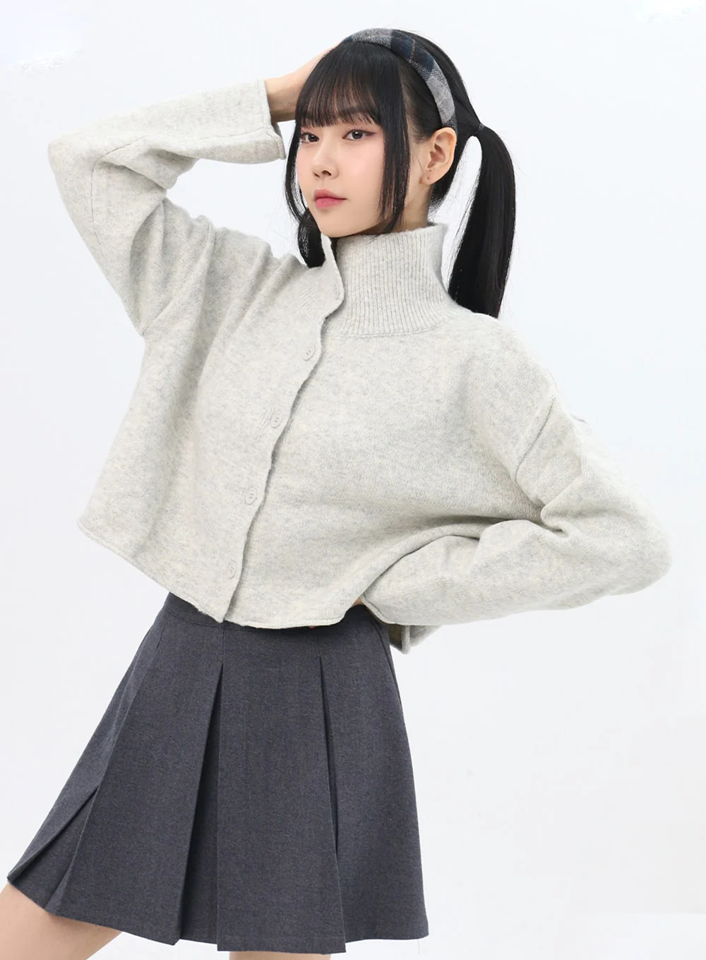 Collar Crop Cardigan IN314 - Image 5