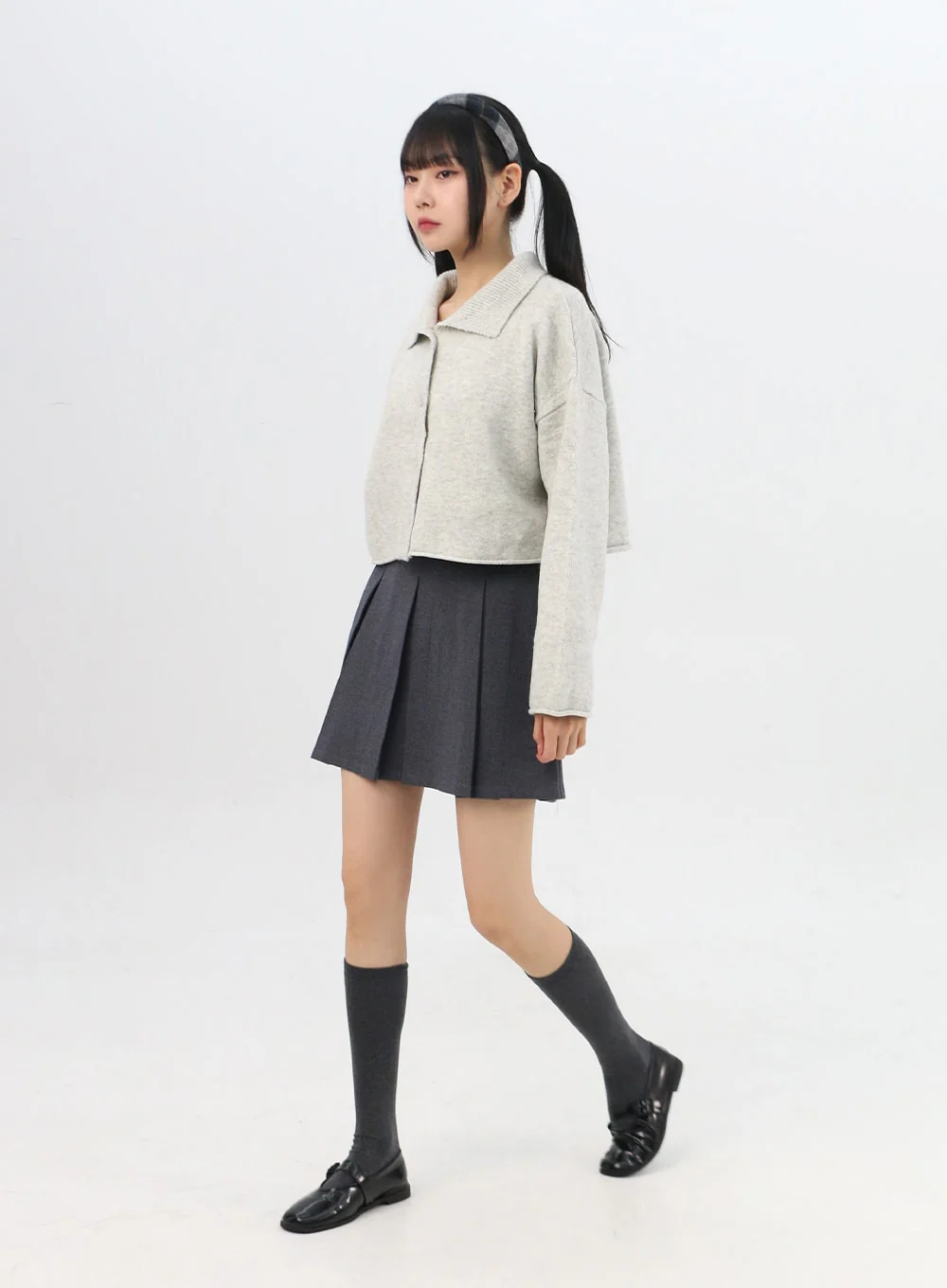Collar Crop Cardigan IN314 - Image 6