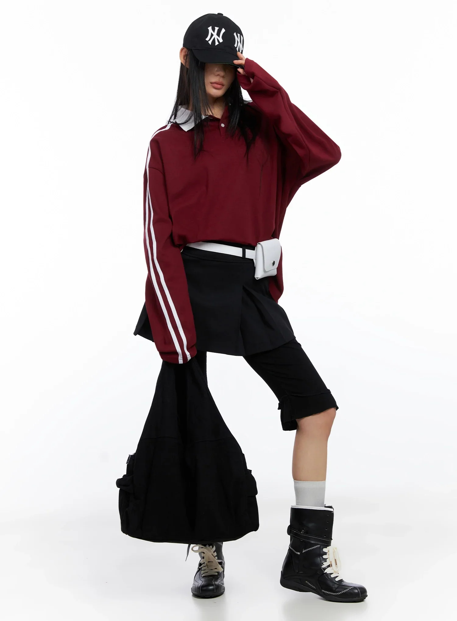 Collar Oversized Top IO516 - Image 13