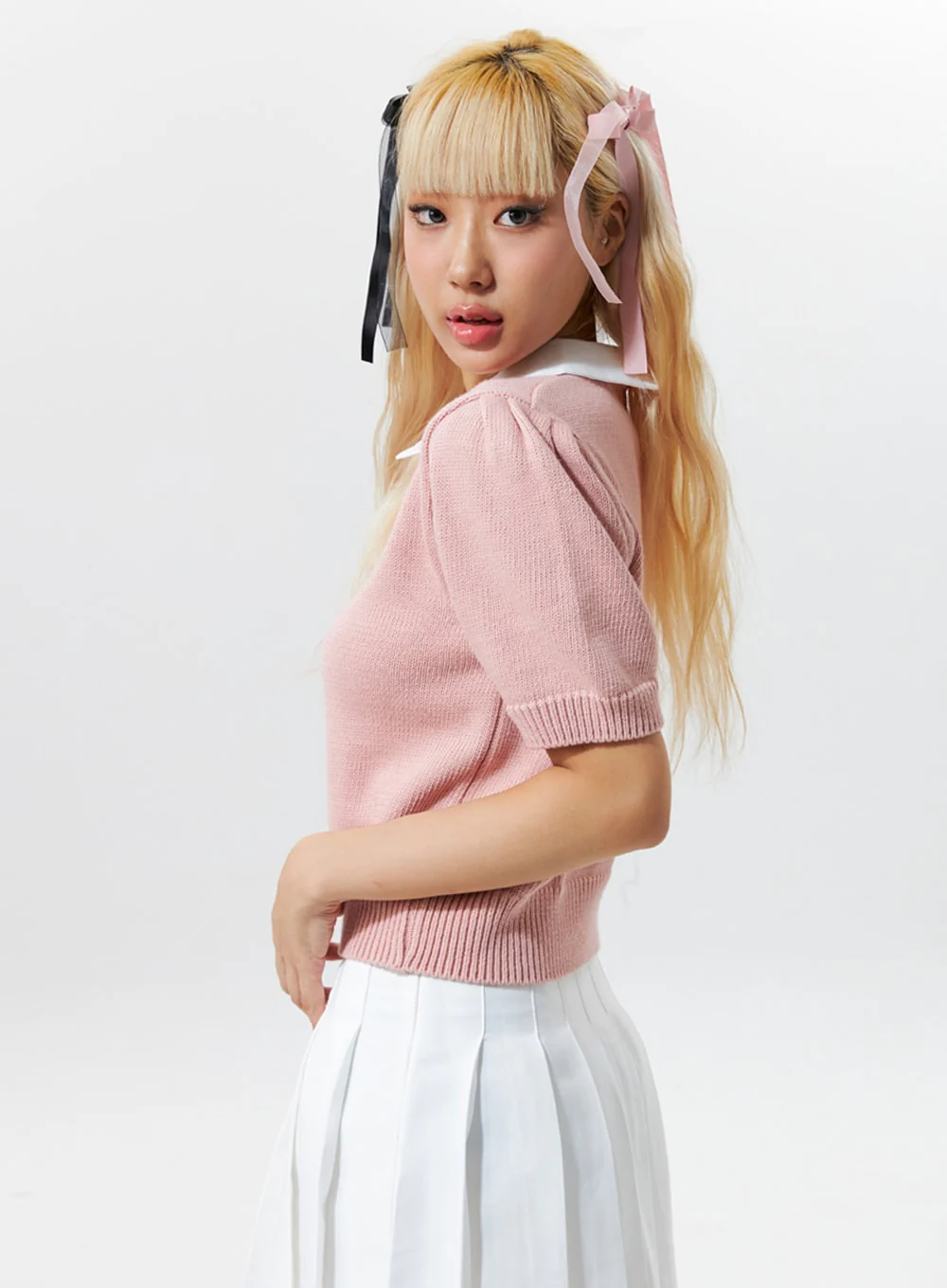 Collared Short-Sleeve Knit IG320 - Image 9