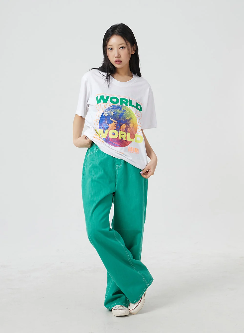 Colorful Wide Leg Cotton Pants BM304 - Image 3