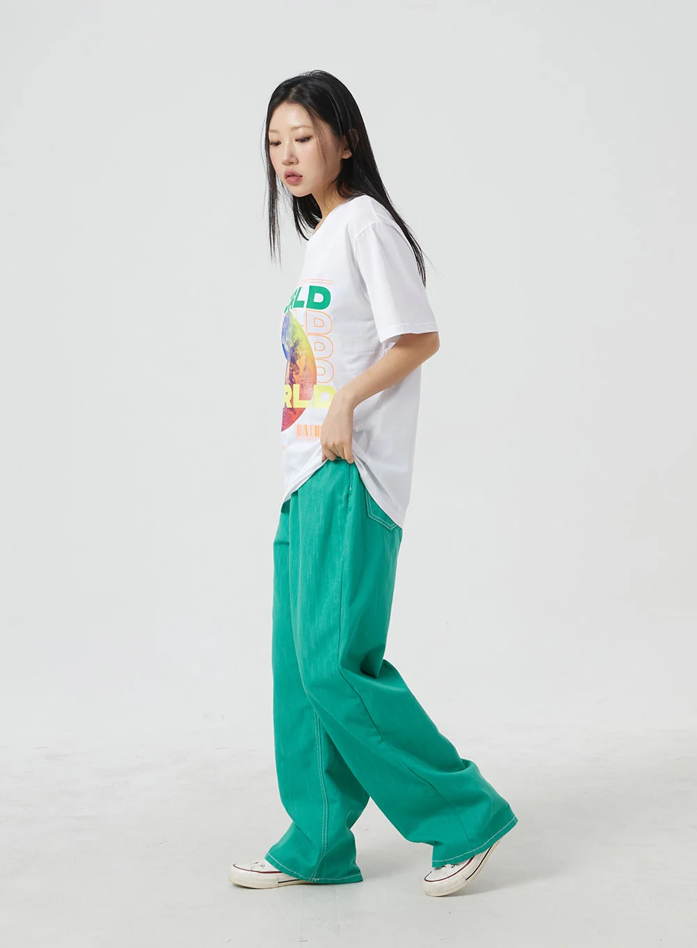 Colorful Wide Leg Cotton Pants BM304 - Image 4
