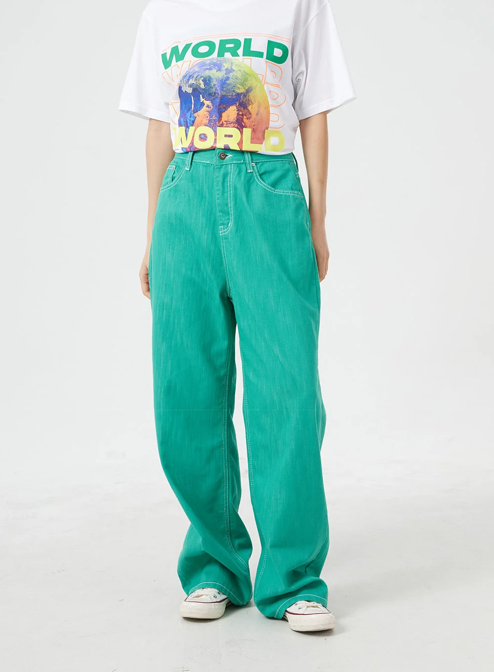 Colorful Wide Leg Cotton Pants BM304 - Image 6