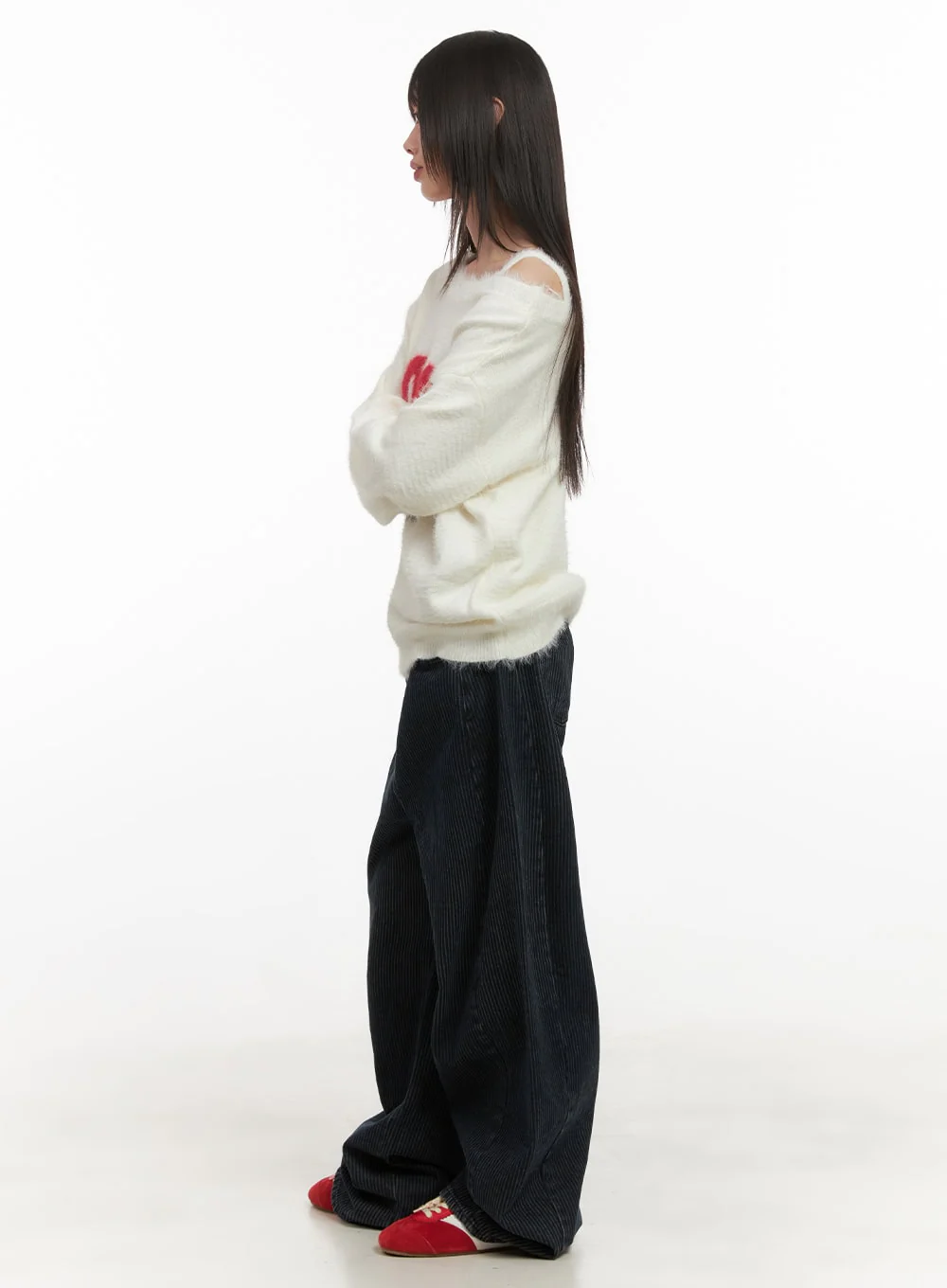 Comfortable Striped Wide-Leg Pants CD425 - Image 3