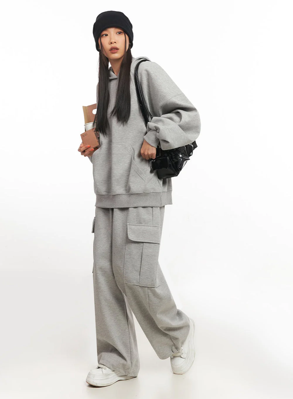 Comfy Cargo Wide-Fit Sweatpants IA504 - Image 13