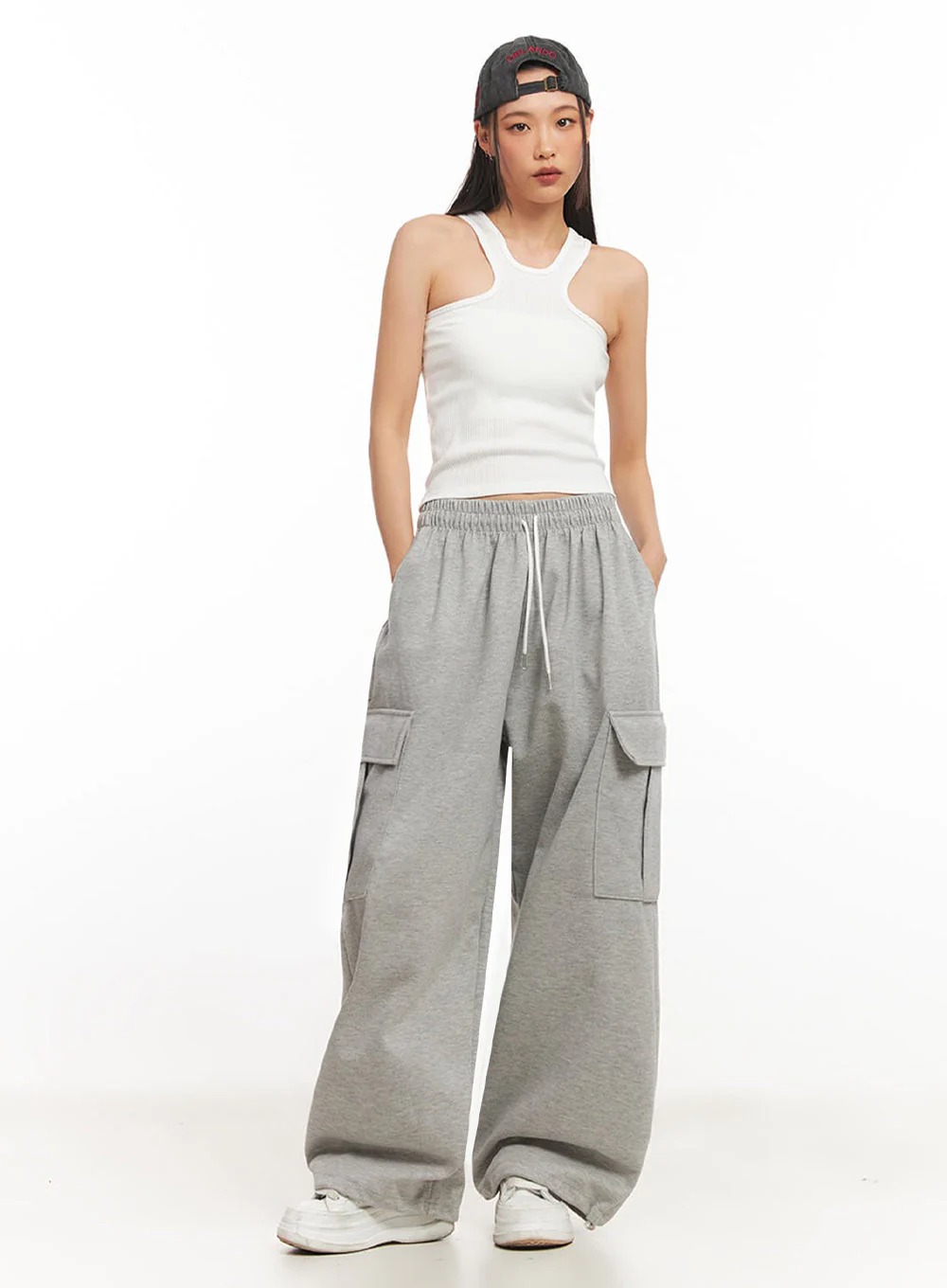 Comfy Cargo Wide-Fit Sweatpants IA504 - Image 8
