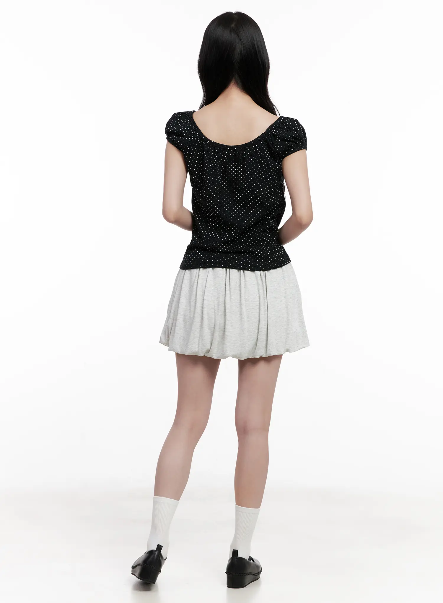 Comfy Gray Pleated Skirt CL516 - Image 7