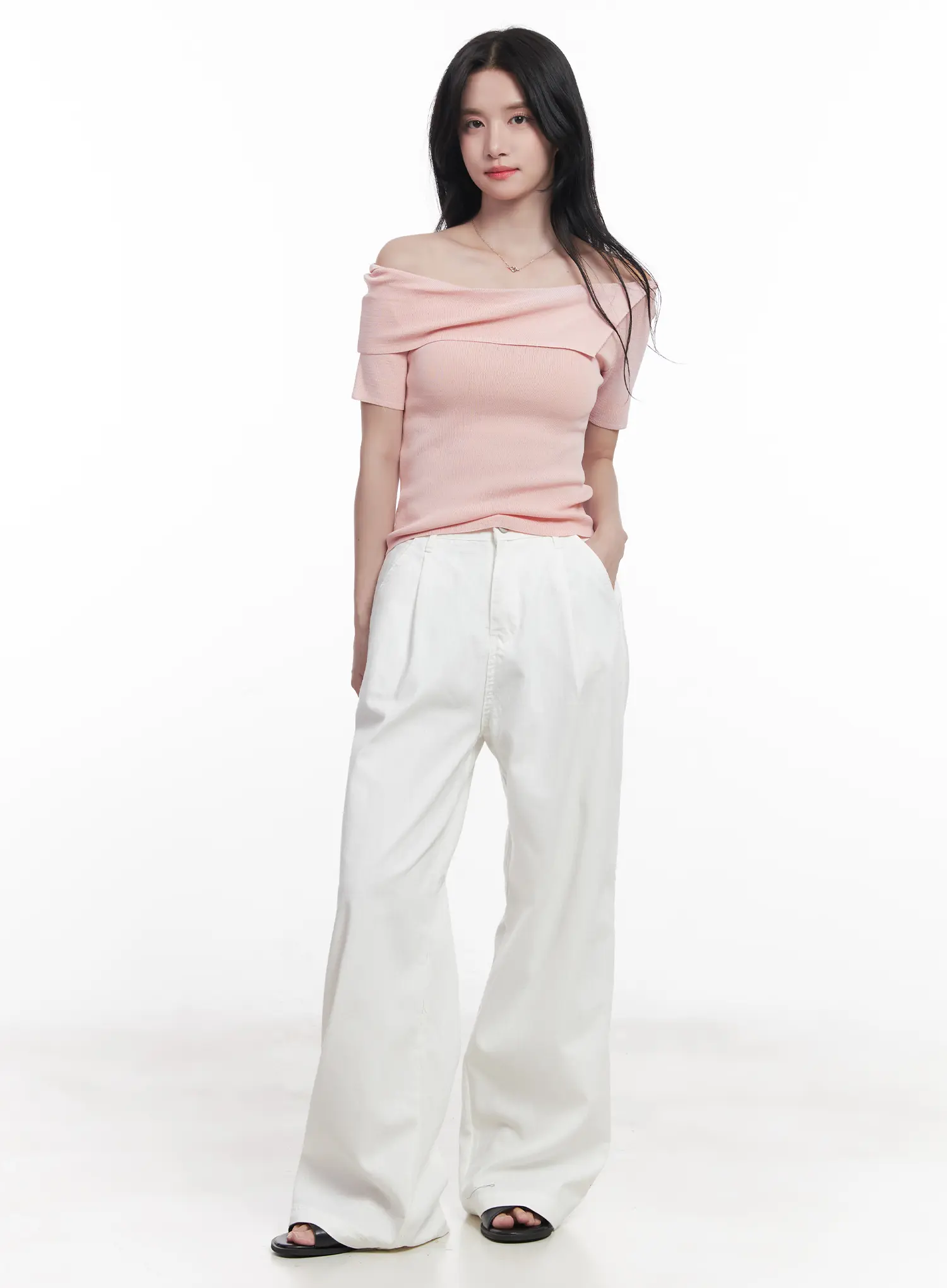 Comfy Pintuck Wide-Leg Pants CU525 - Image 2