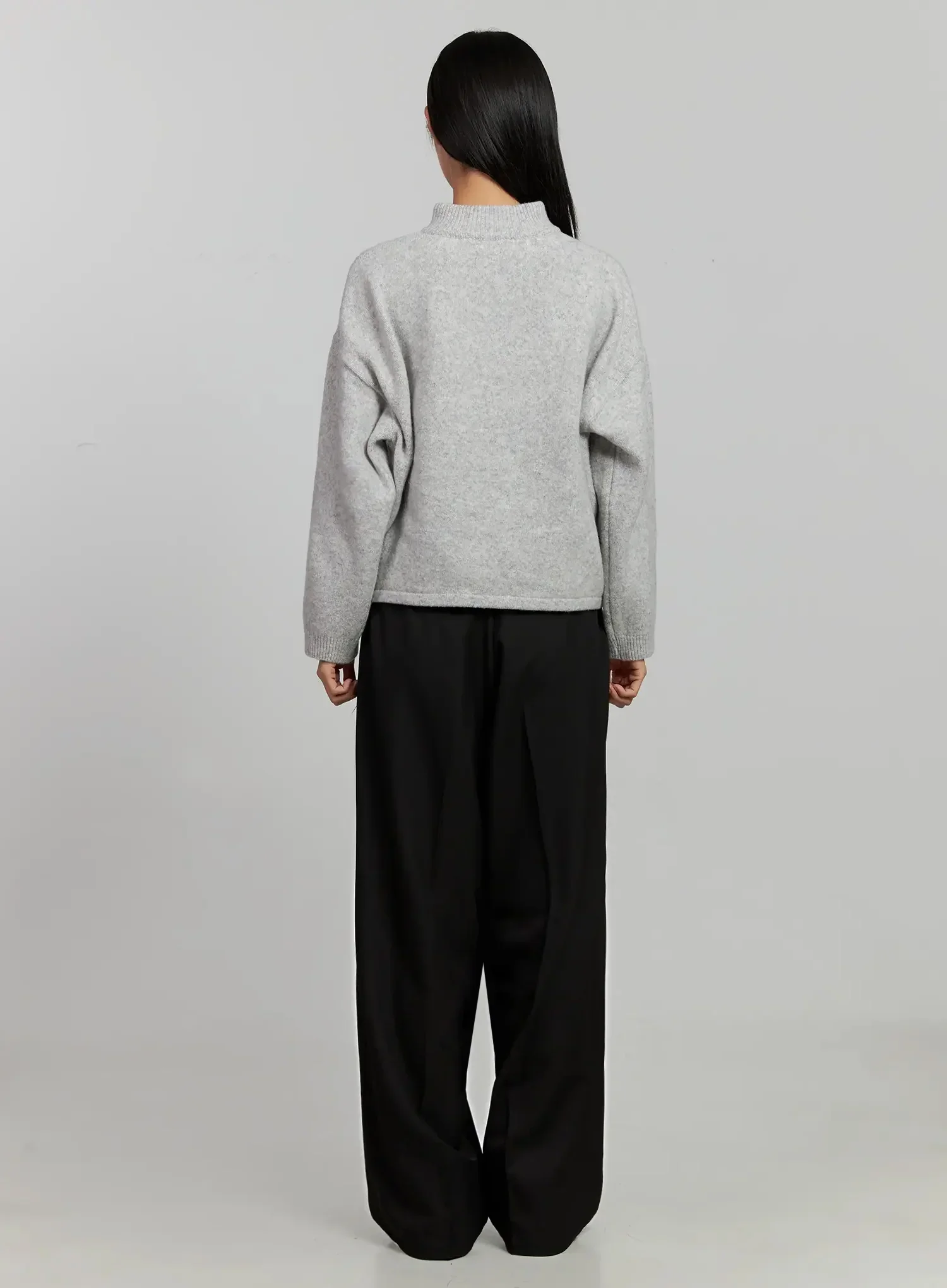 Contrast Collar Knit Top IJ505 - Image 7