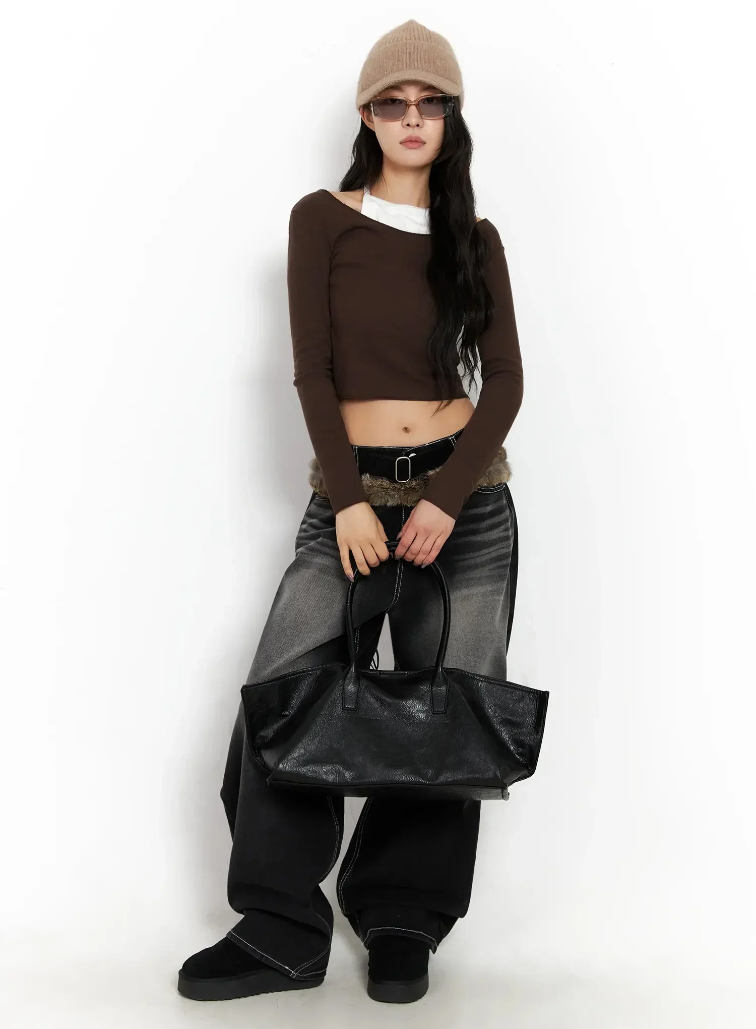 Contrast Halter Layered Crop Top IN528 - Image 10