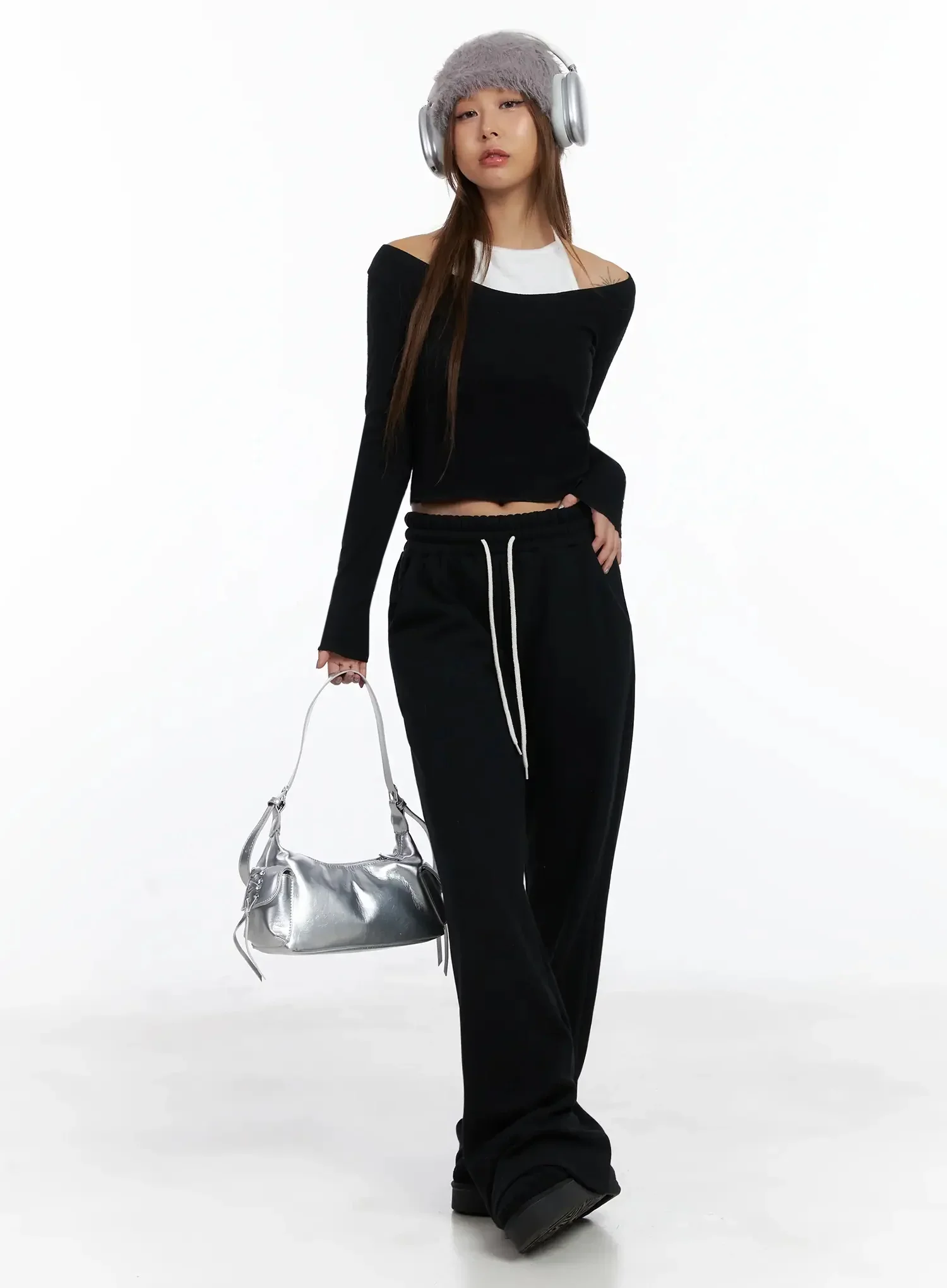 Contrast Halter Layered Crop Top IN528 - Image 12