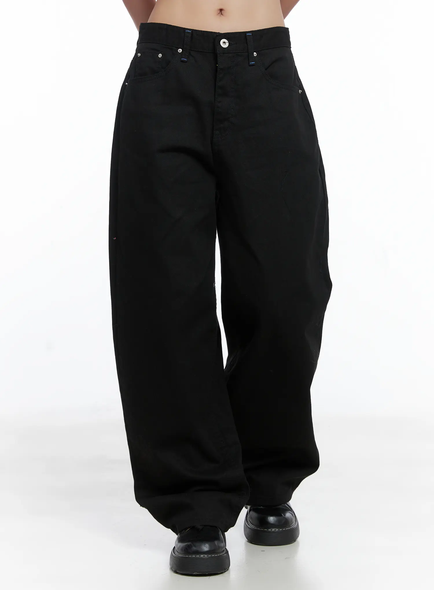 Contrast Stitch Wide-Leg Pants CS502 - Image 2