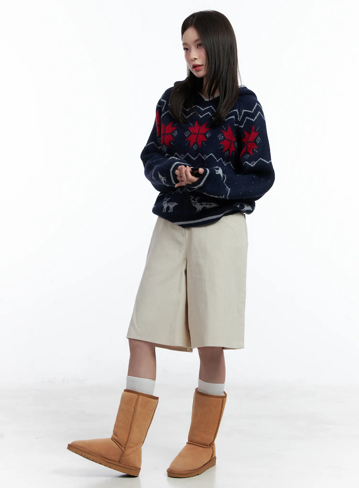 Corduroy Bermuda Shorts CN519 - Image 5
