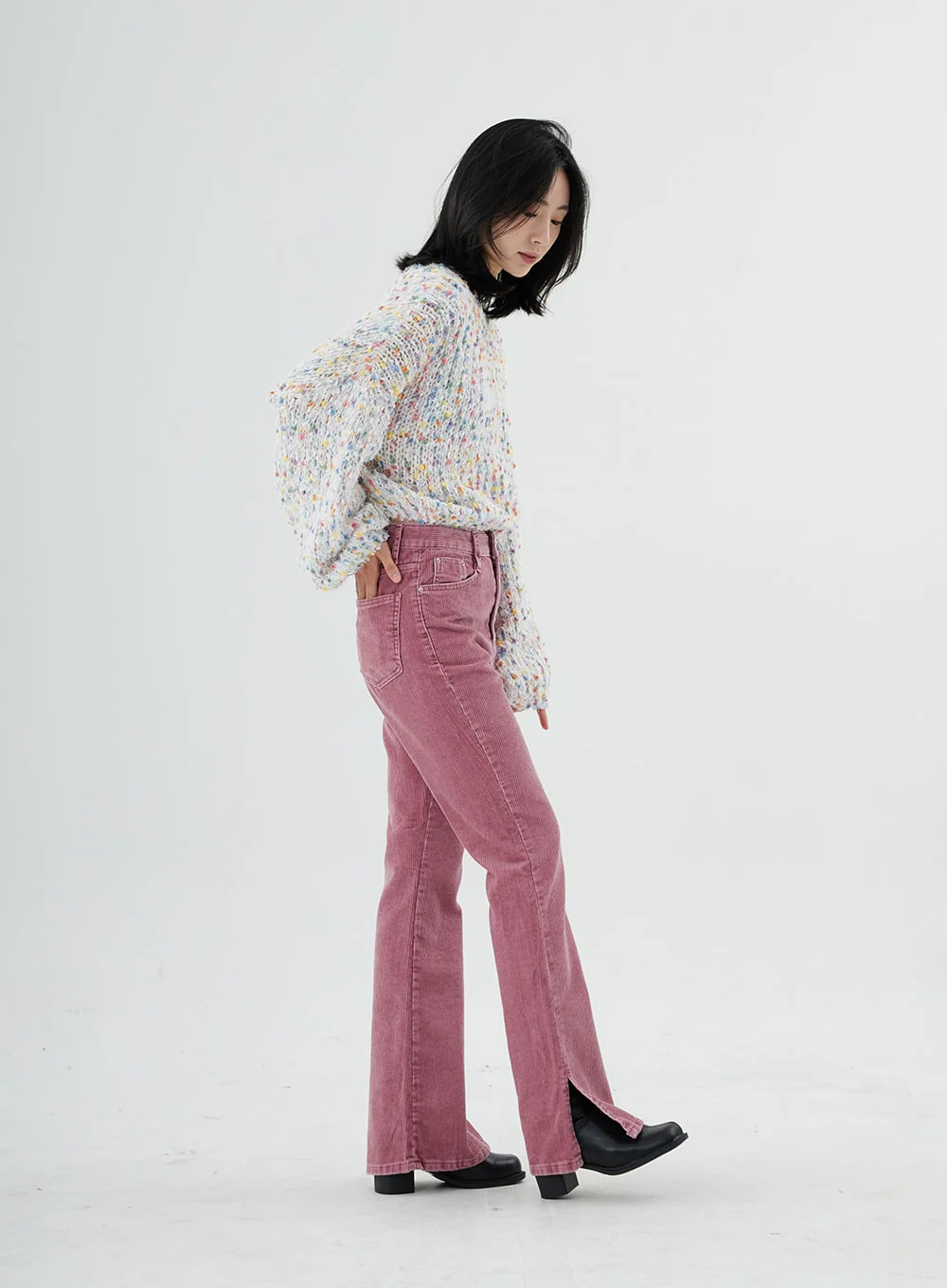 Corduroy Bootcut Pants ON07 - Image 4