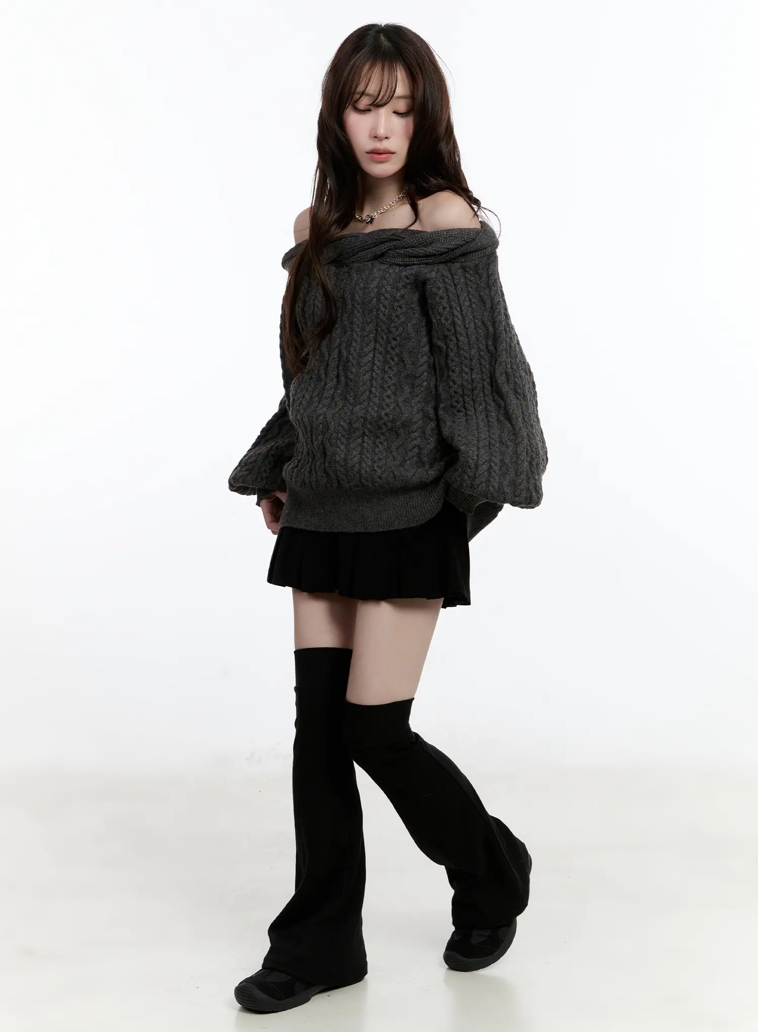 Corduroy Button Pleated Mini Skirt CN525 - Image 5