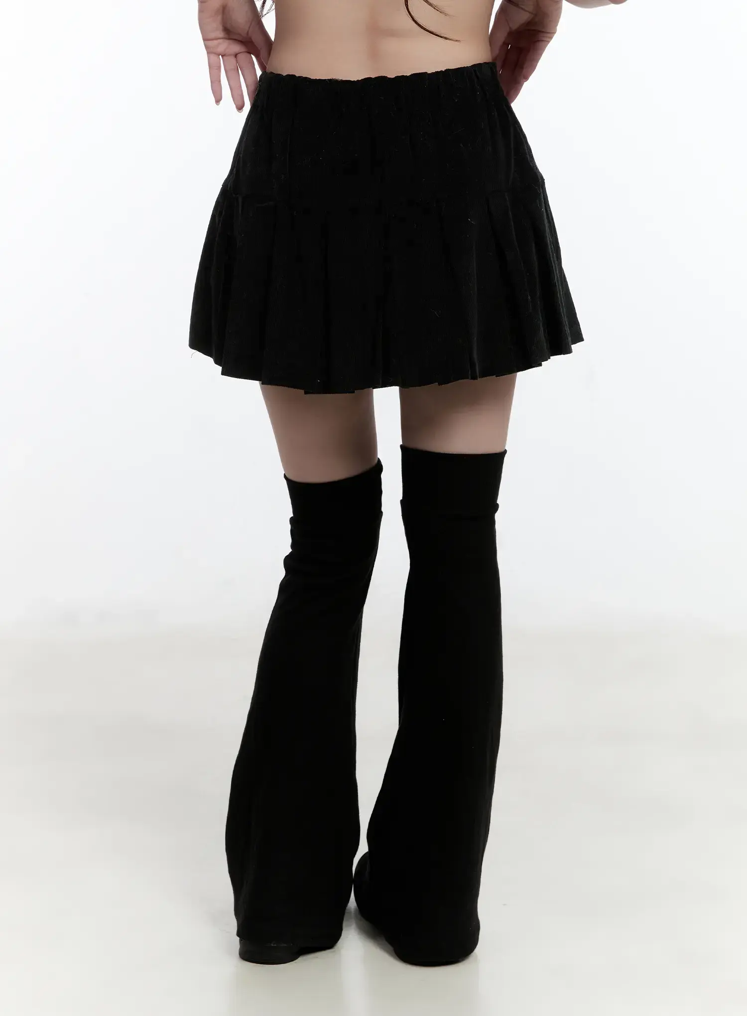 Corduroy Button Pleated Mini Skirt CN525 - Image 7