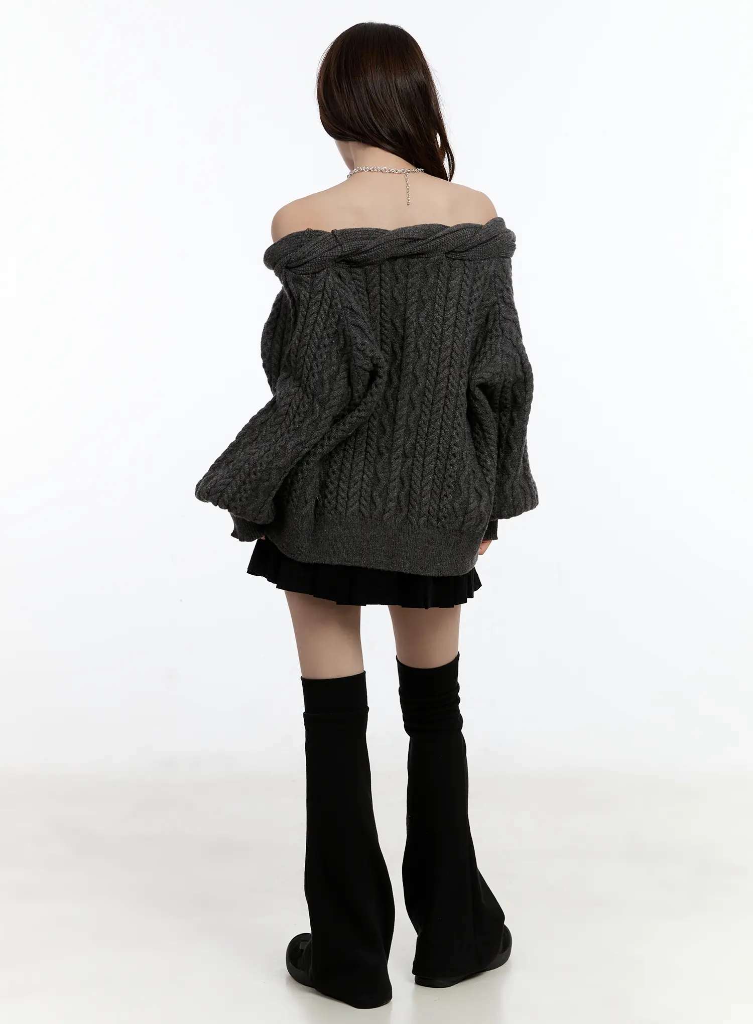 Corduroy Button Pleated Mini Skirt CN525 - Image 8